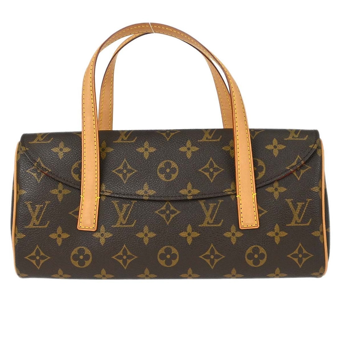 Louis Vuitton Sonatine Monogram Canvas Handbag M51902 VI1022: Louis Vuitton Sonatine Monogram Canvas Handbag M51902 VI1022 Vintage Louis Vuitton Sonatine handbag in brown Monogram canvas and leather with a magnetic closure and one interior pocket. This unisex me