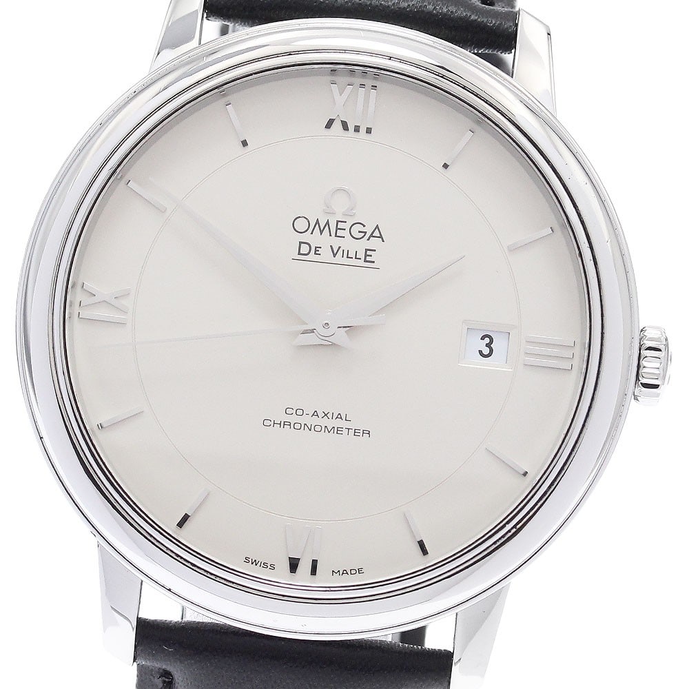 OMEGA De Ville Prestige Co Axial Date 424.13.40.20.02.001 Mens Watch: OMEGA De Ville Prestige Co Axial Date 424.13.40.20.02.001 Mens Watch Pre-owned OMEGA De Ville Prestige Co-Axial men's wristwatch with automatic movement and date display. This watch features a silver 