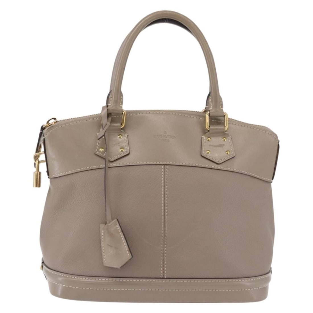 Louis Vuitton Suhali Lockit gray leather handbag (1 of 18)