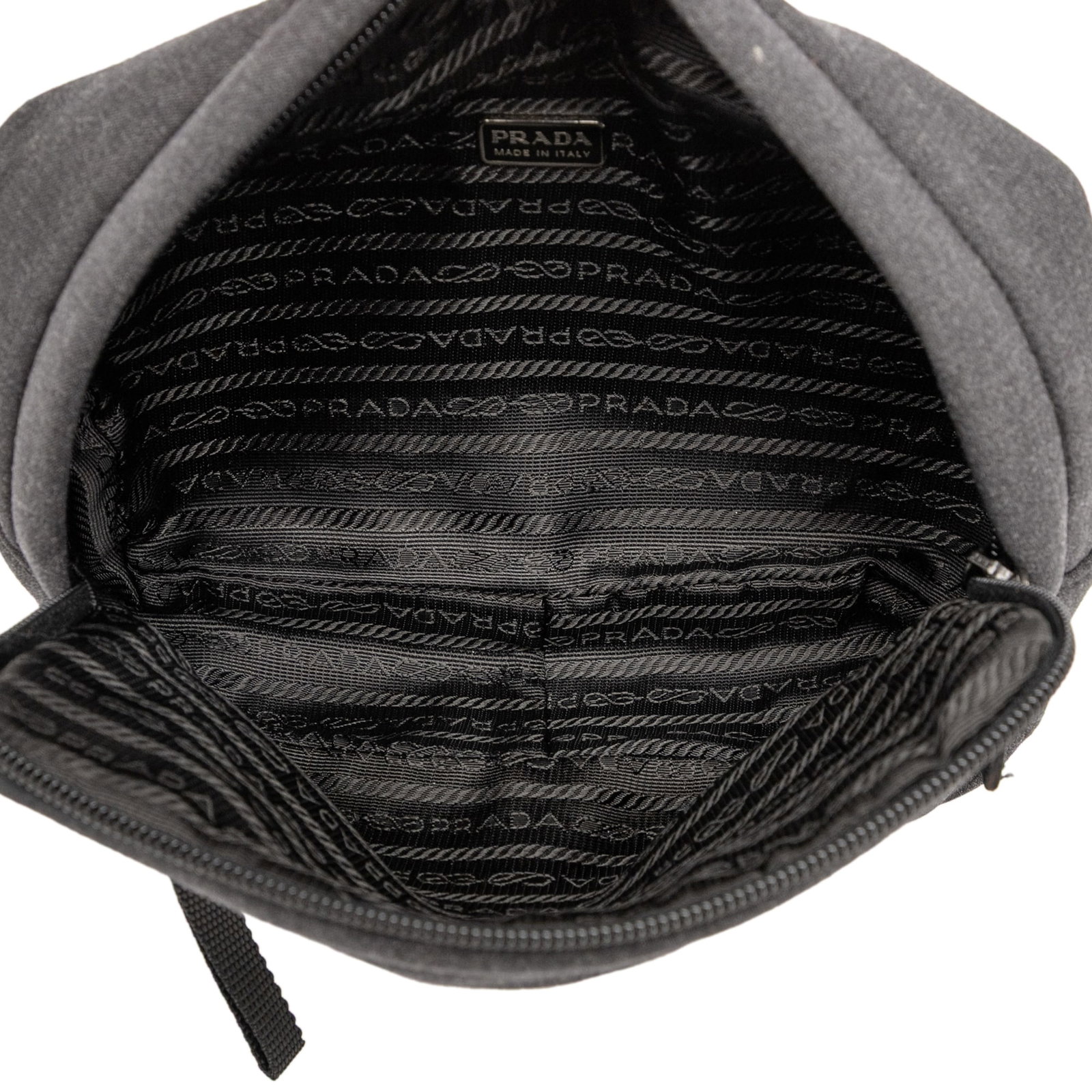 Prada Gray Polyester Pouch with Zip Closure - 4