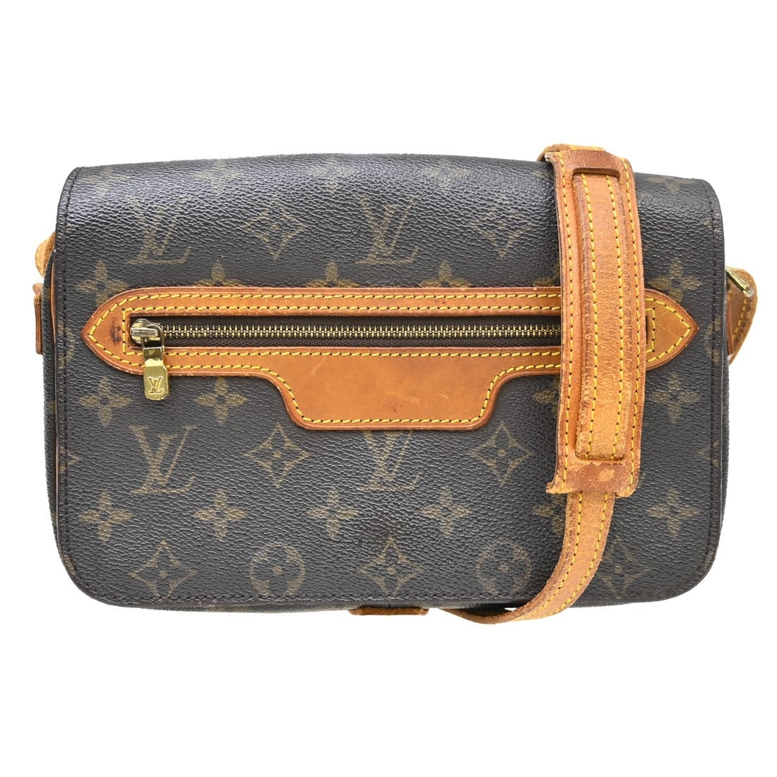 Louis Vuitton Saint Germain 24 Monogram Canvas Crossbody Bag M51210: Louis Vuitton Saint Germain 24 Monogram Canvas Crossbody Bag M51210 Vintage Louis Vuitton Saint Germain 24 shoulder bag in brown Monogram canvas with leather trim and a push-lock closure. Designed wit