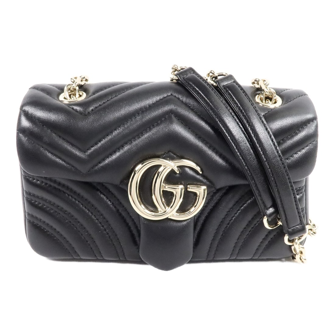 Gucci GG Marmont 837280 black calfskin chain shoulder bag (1 of 15)