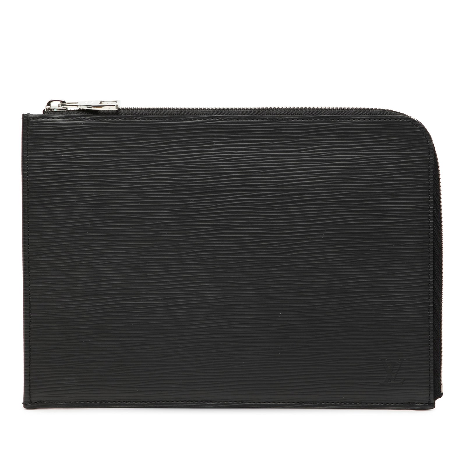 Louis Vuitton Epi Leather Black Zip Pouch PM: Louis Vuitton Epi Leather Black Zip Pouch PM This Louis Vuitton Epi Pochette Jour PM features a black epi leather exterior with a zip-around closure and interior slip pockets for organization. The ite