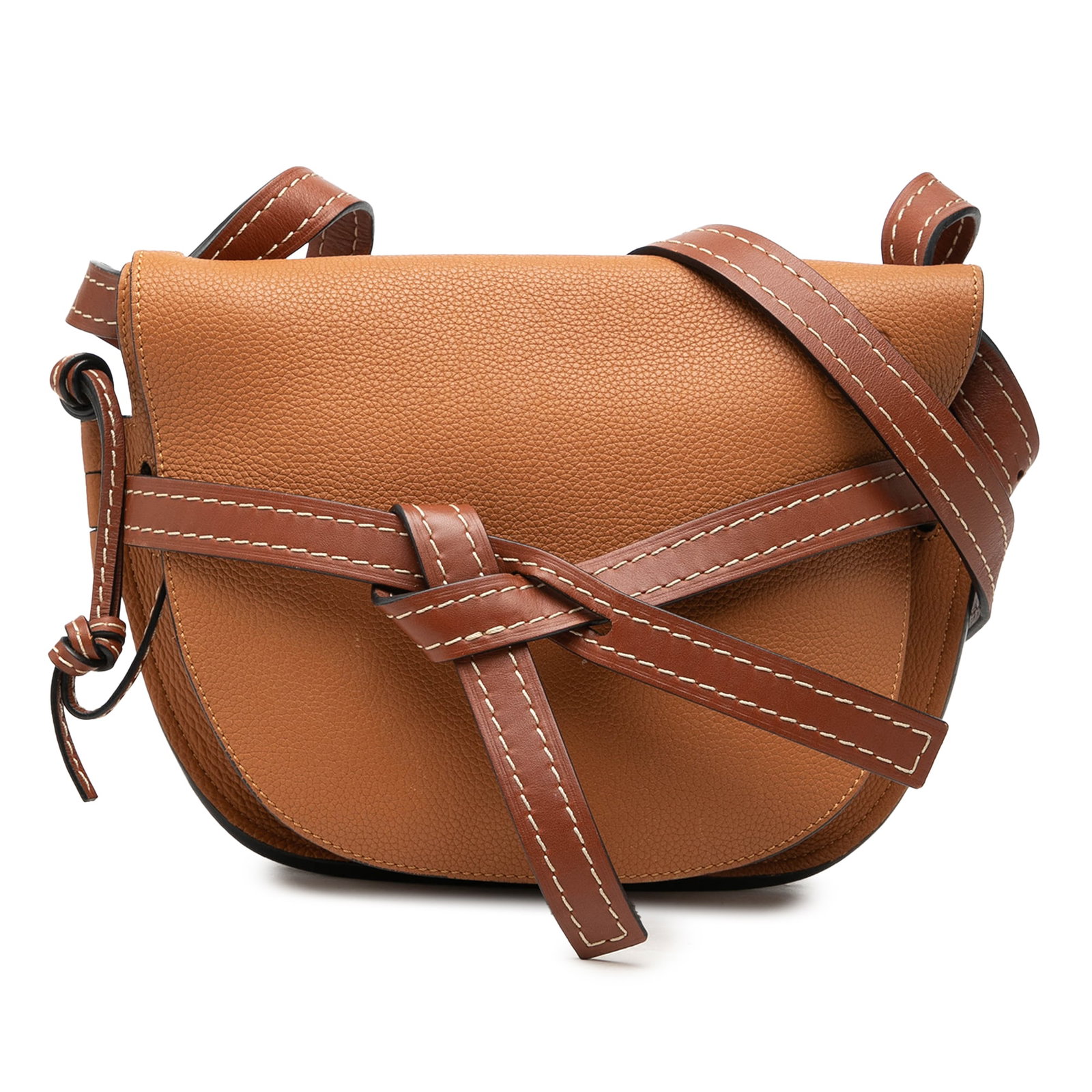LOEWE Gate Small Leather Crossbody Bag Brown (1 of 7)