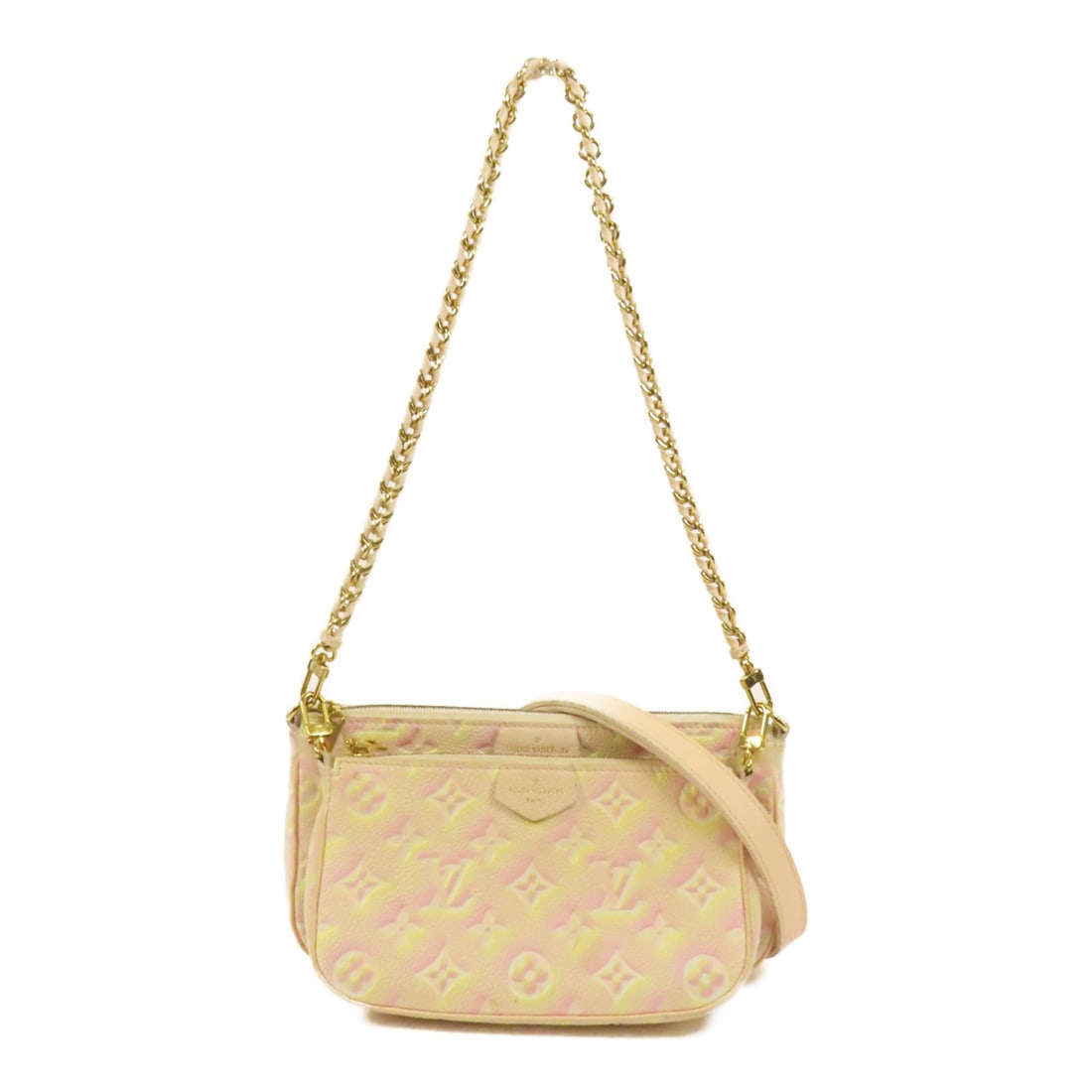 Louis Vuitton M80399 Multi Pochette Accessoires Black Monogram Empreinte Bag: Louis Vuitton M80399 Multi Pochette Accessoires Black Monogram Empreinte Bag Louis Vuitton Multi Pochette Accessoires model M80399 in Black x Black, made from Monogram Empreinte and calfskin (cowhide)
