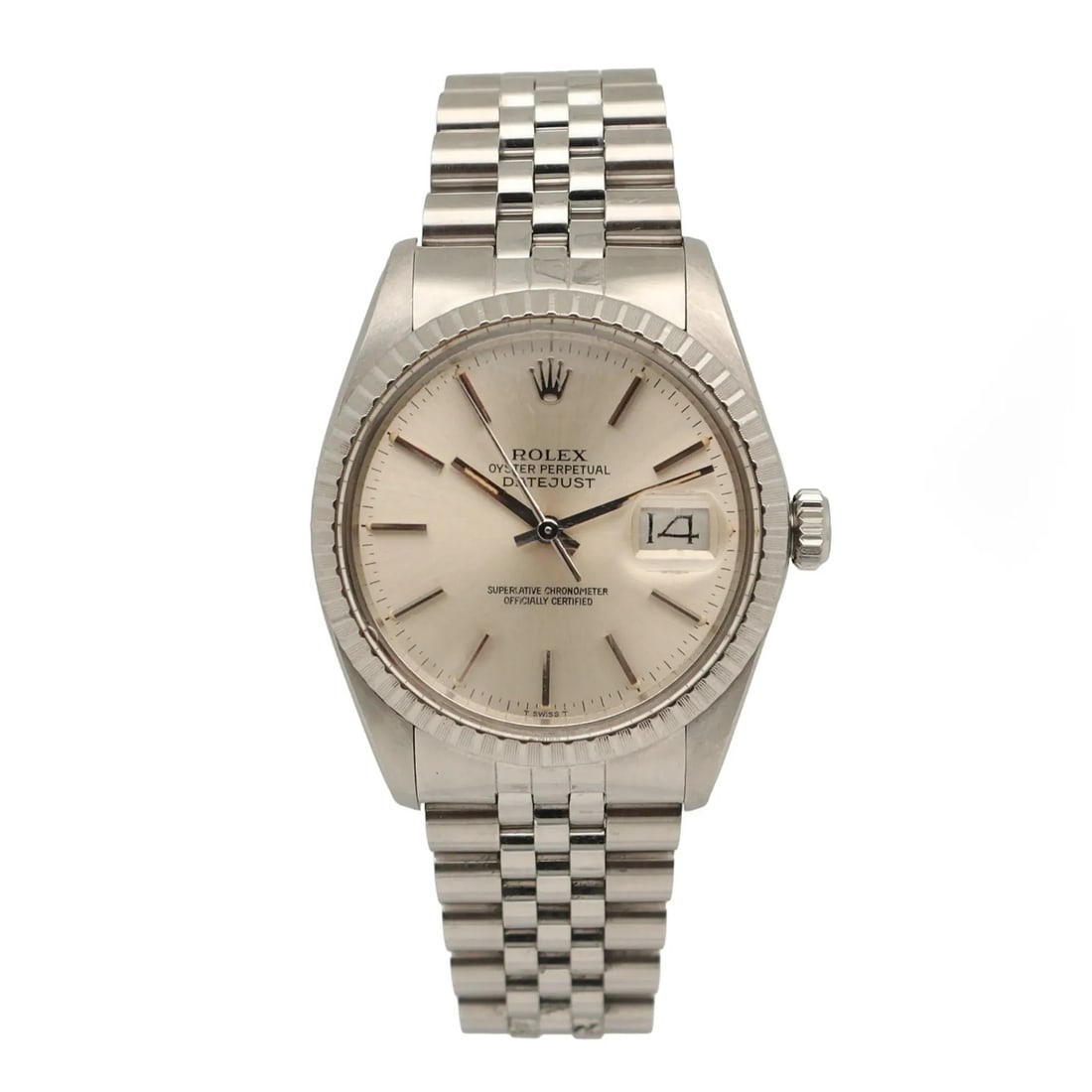 Rolex Datejust 16030 automatic wristwatch 36mm silver dial steel (1 of 6)
