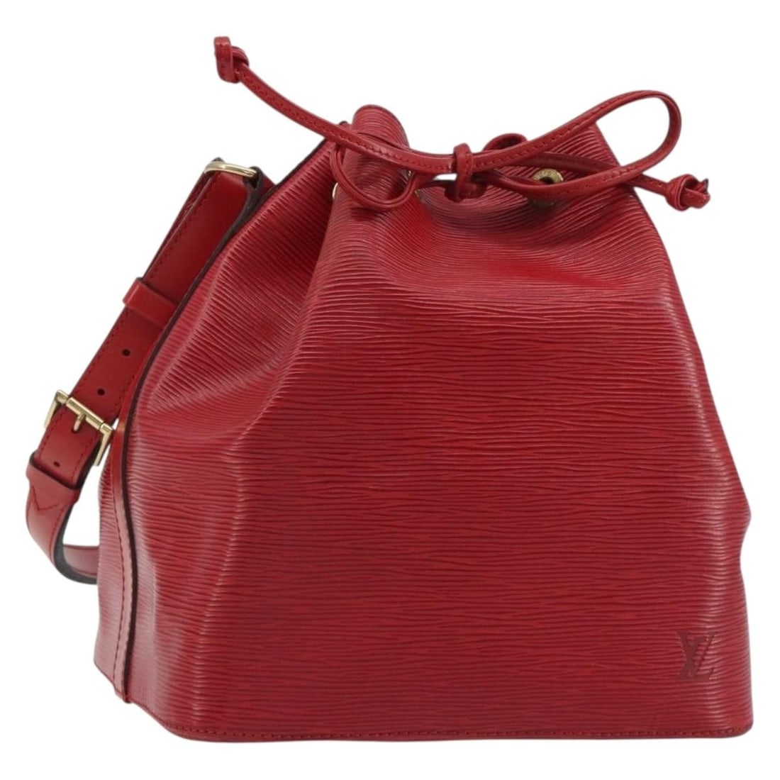 Louis Vuitton M44107 Petit Noe Red Epi Leather Shoulder Bag: Louis Vuitton M44107 Petit Noe Red Epi Leather Shoulder Bag Louis Vuitton Petit Noe shoulder bag in red Epi leather. This women's bag includes a dust bag and is made in France. Condition is ranked B w