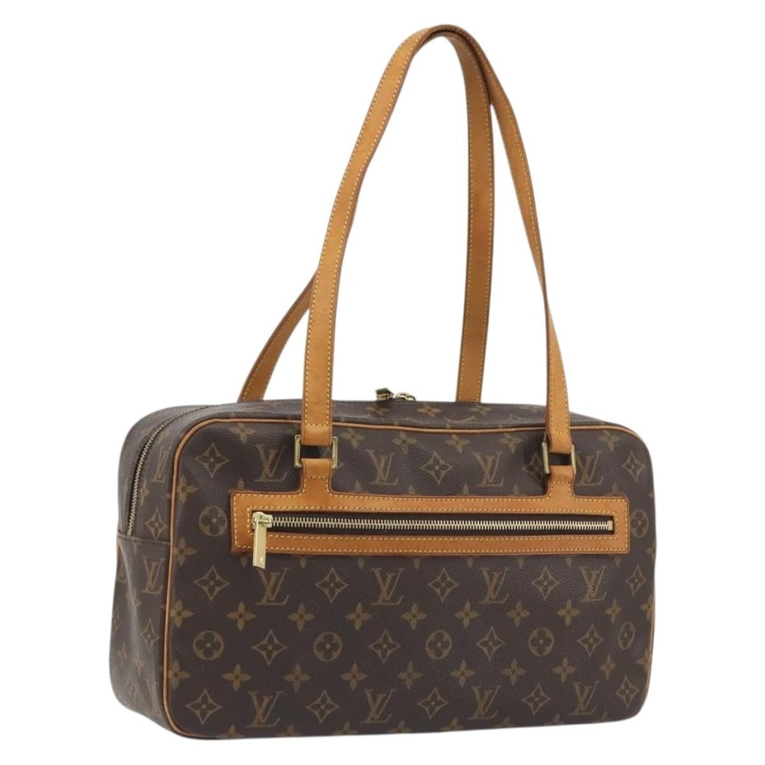 Louis Vuitton Cite Brown Canvas Handbag: Louis Vuitton Cite Brown Canvas Handbag Louis Vuitton Cite handbag in brown monogram canvas. Made in France, this women's bag is presented in good condition with visible signs of use, including shape 
