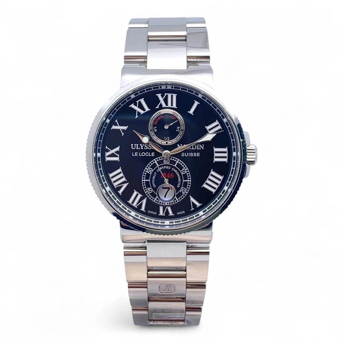 Marine Automatic Stainless Steel Watch Black Dial by Ulysse Nardin for Men (1 of 5)