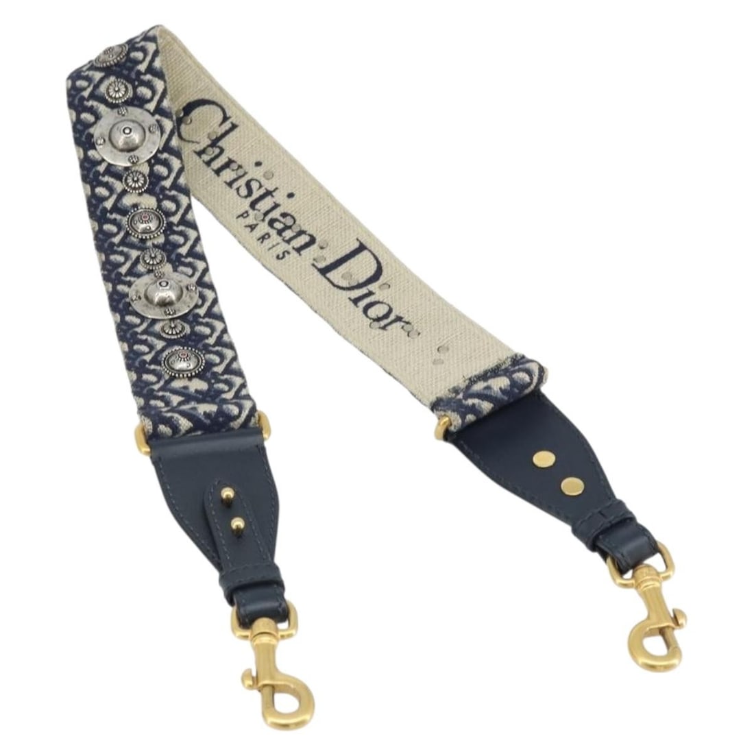 Christian Dior Trotter Canvas Shoulder Strap Navy 36.6 Inch Italy: Christian Dior Trotter Canvas Shoulder Strap Navy 36.6 Inch Italy Christian Dior shoulder strap made from Trotter Canvas in navy. Made in Italy, this women's accessory measures approximately 36.6 inch