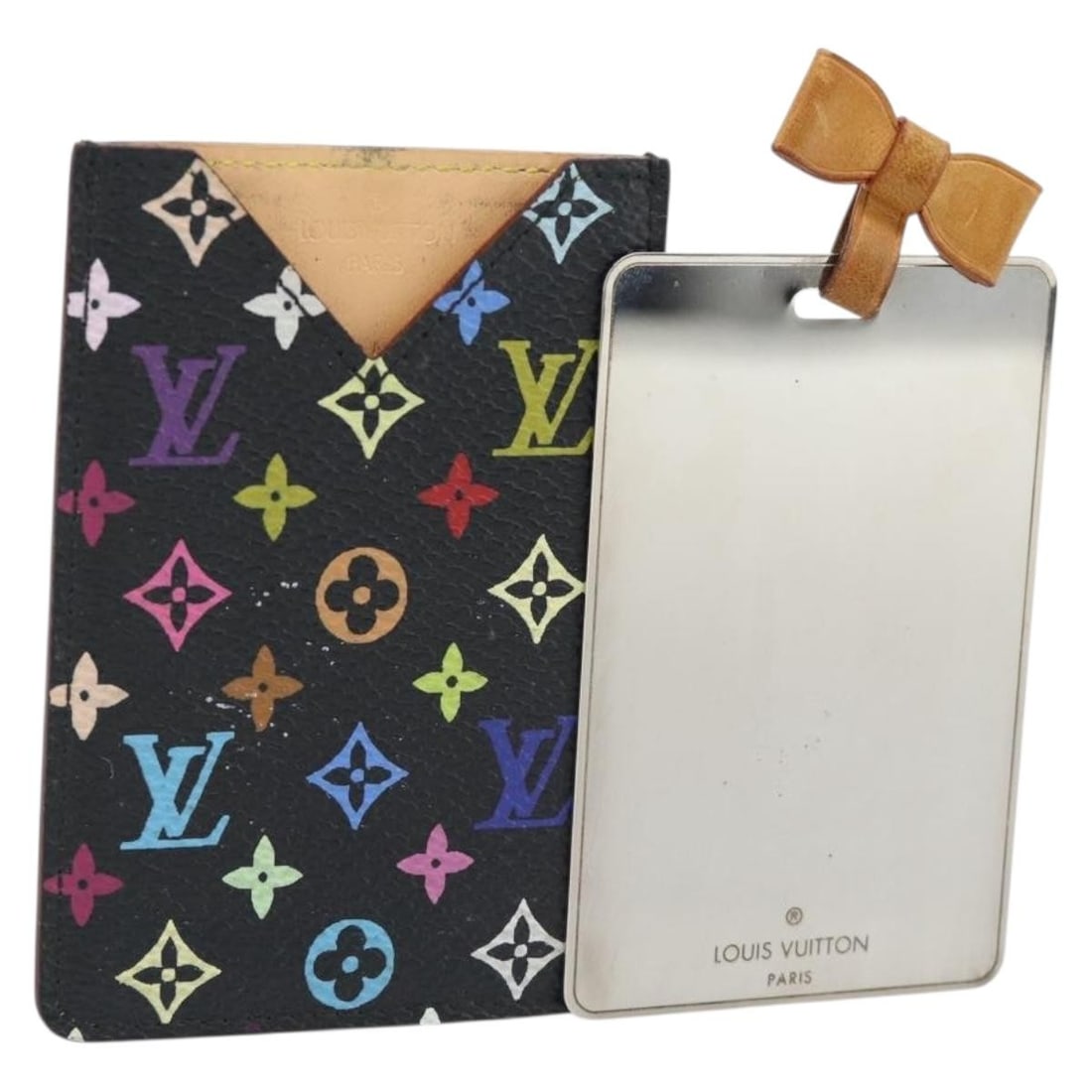 Louis Vuitton M92651 Monogram Multicolor Hand Mirror Black: Louis Vuitton M92651 Monogram Multicolor Hand Mirror Black Louis Vuitton hand mirror in Monogram Multicolor canvas with a black colorway. Made in France, this item is identified as product no. M92651.