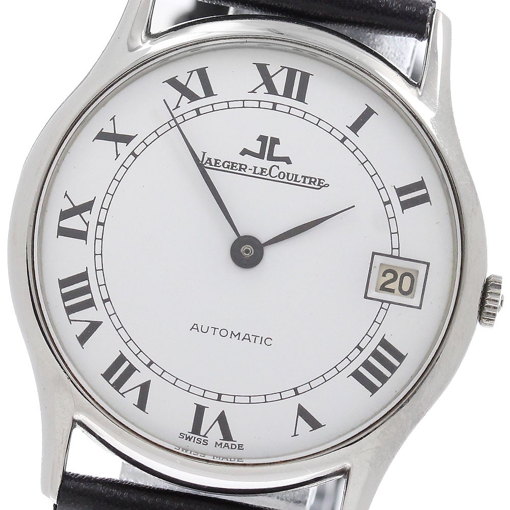 Jaeger-LeCoultre Ref 5001.42 mens automatic date wristwatch: Jaeger-LeCoultre Ref 5001.42 mens automatic date wristwatch Pre-owned Jaeger-LeCoultre men's automatic wristwatch with date display. This watch features a white dial, stainless steel case, and an un-u