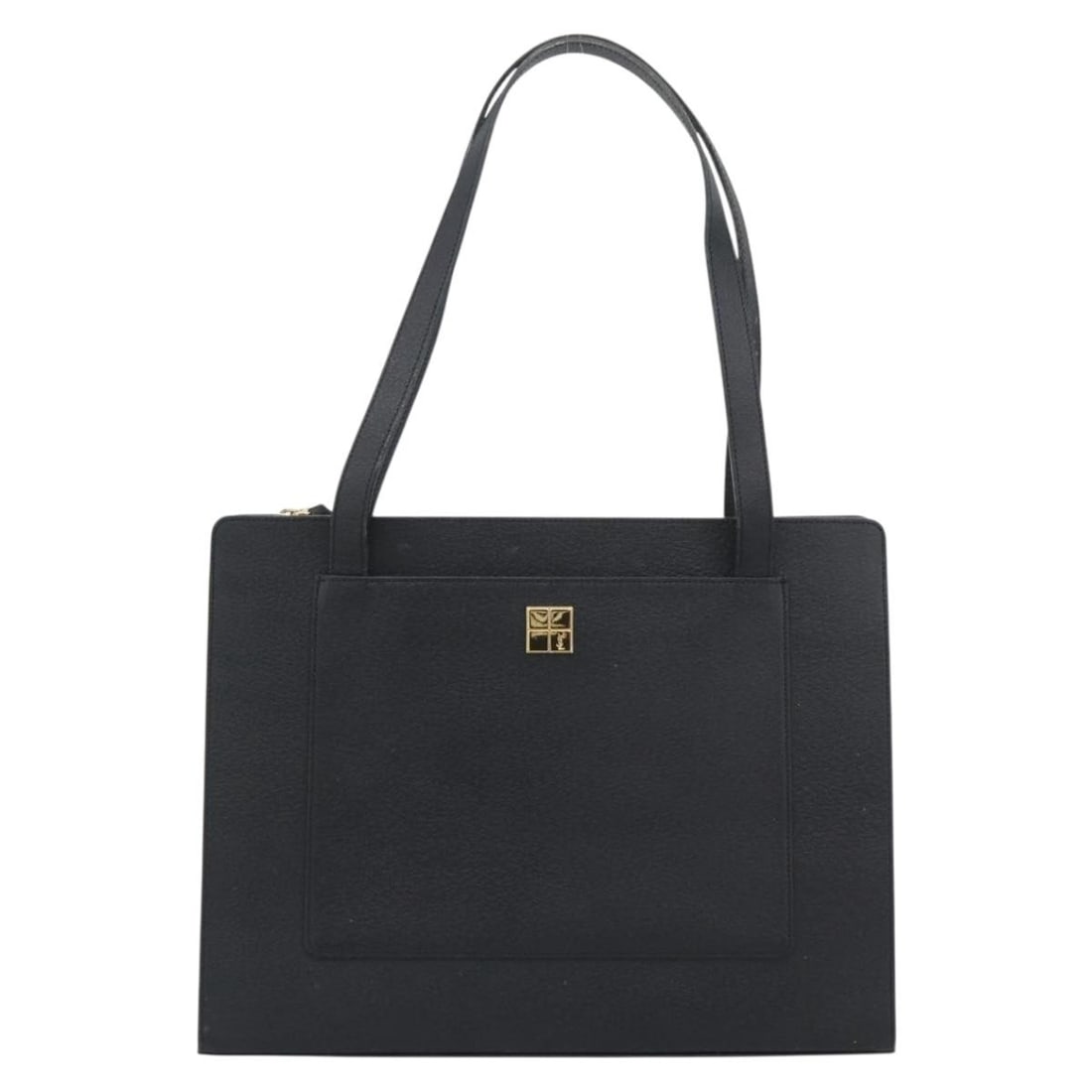 Saint Laurent Vintage black leather handbag: Saint Laurent Vintage black leather handbag Vintage Saint Laurent leather bag in black. This item is in good condition with light overall wear and signs of use, including light marks, deformation, and