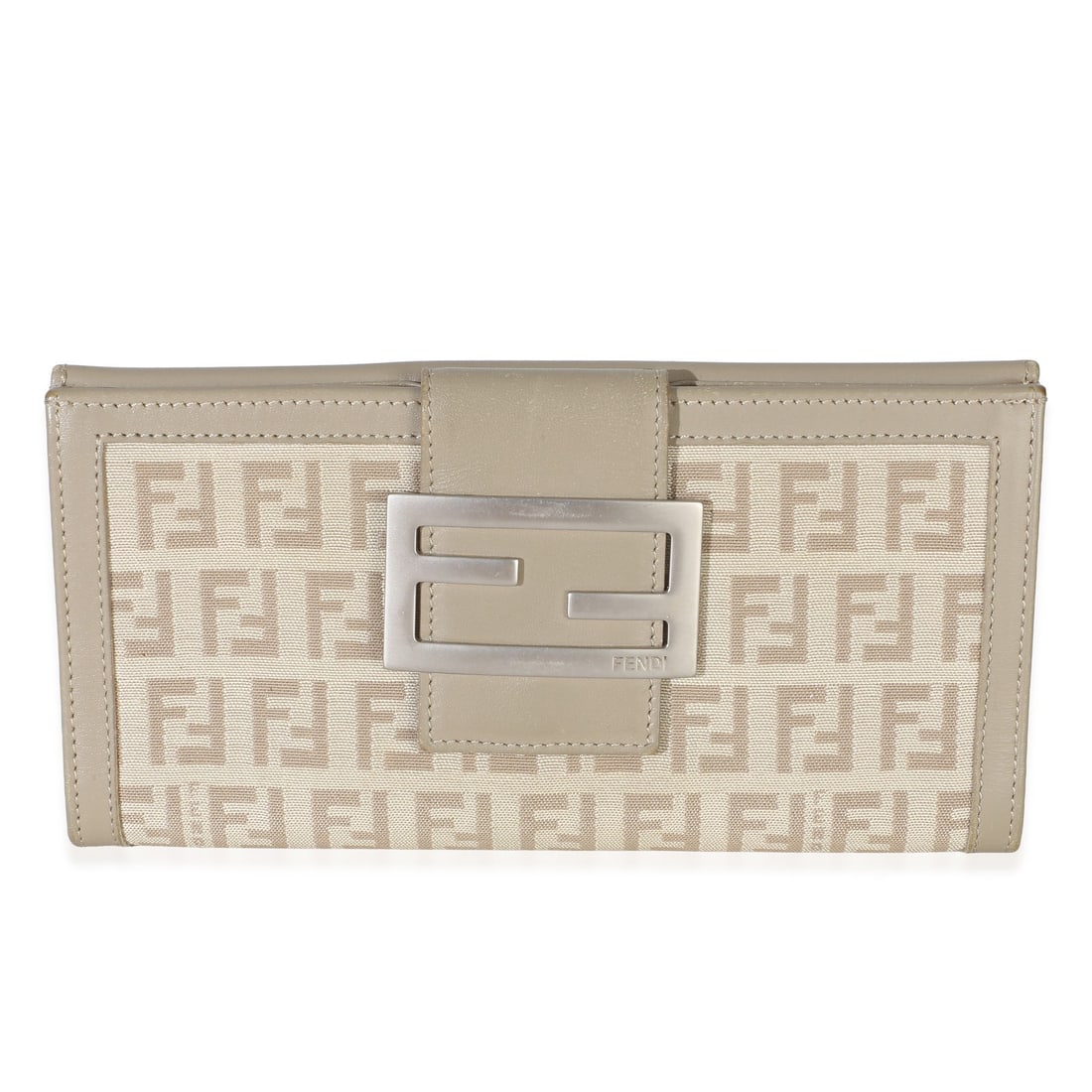 Fendi Zucchino vintage beige fabric snap wallet (1 of 7)