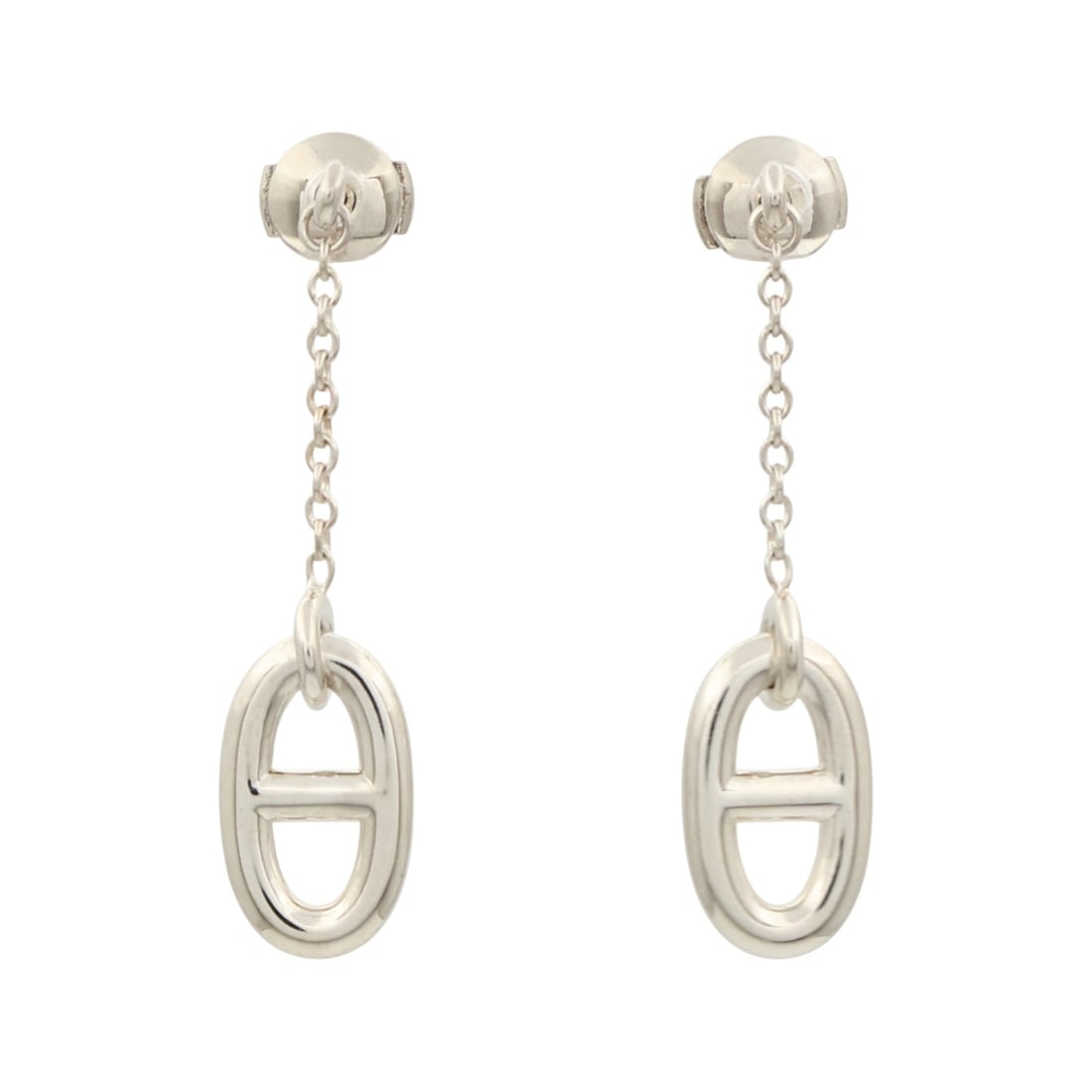 Hermes Farandole Sterling Silver 925 Pierced Earrings (1 of 9)