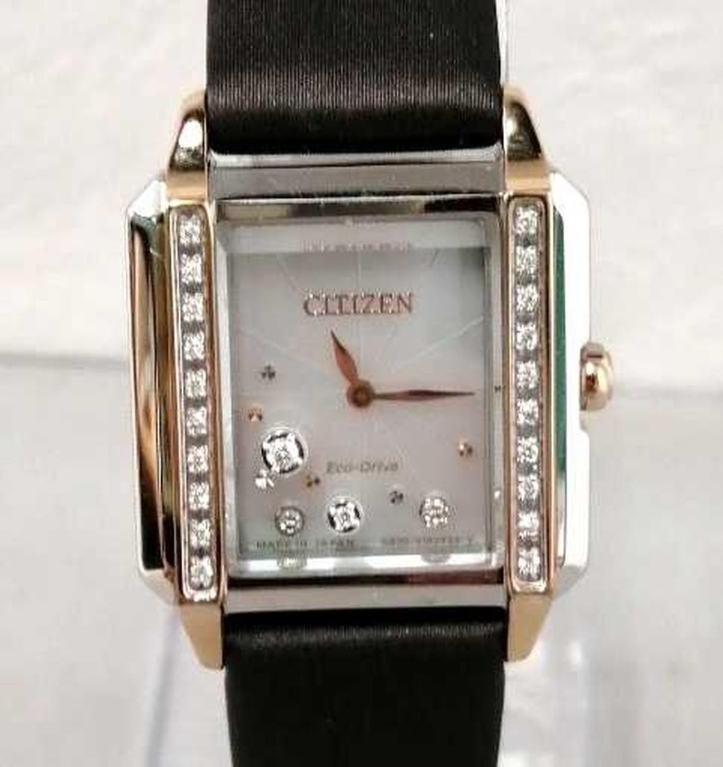 CITIZEN L EG7068-16D womens wristwatch square stainless case (1 of 6)