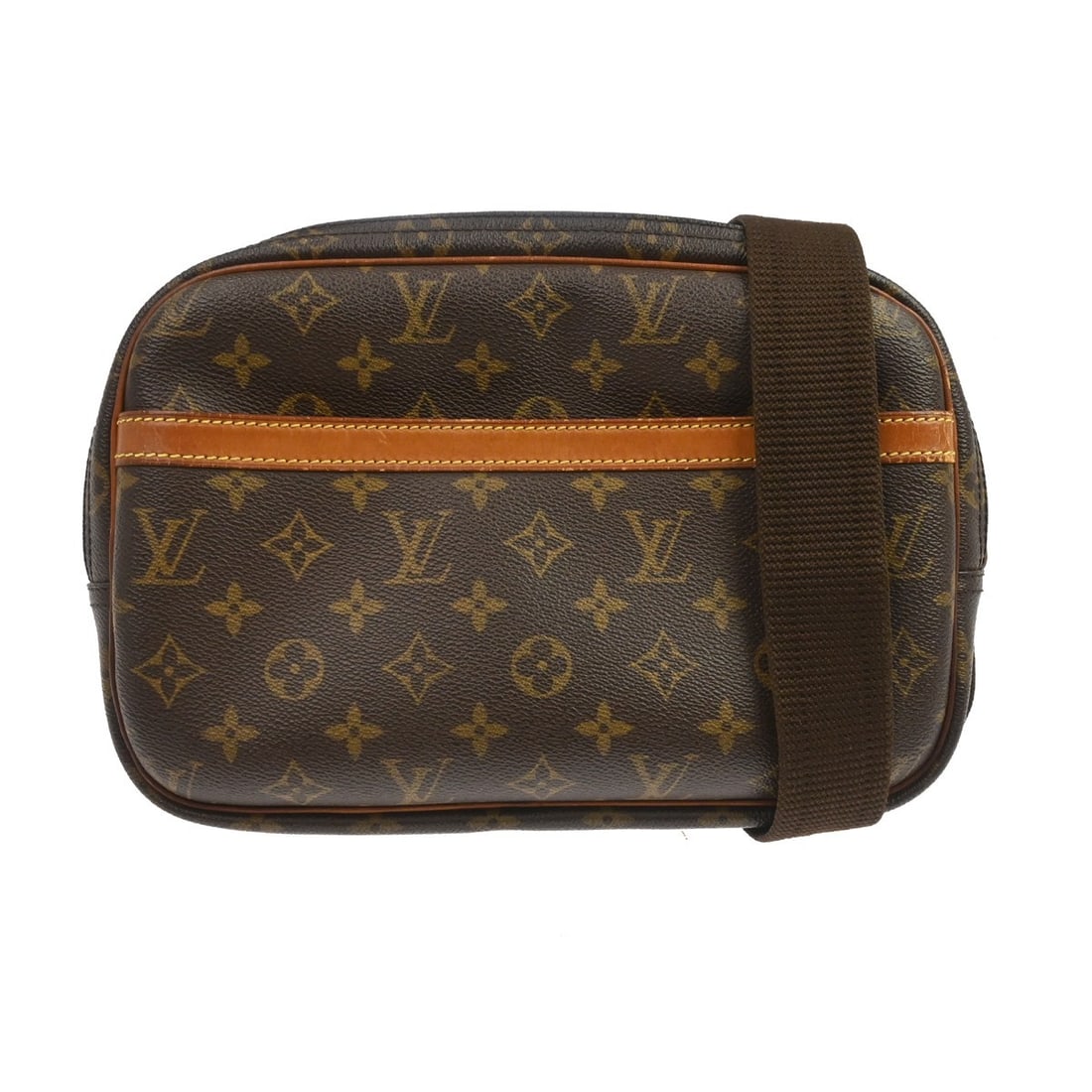 Louis Vuitton Reporter Unisex Monogram Canvas Shoulder Bag Brown: Louis Vuitton Reporter Unisex Monogram Canvas Shoulder Bag Brown Louis Vuitton Reporter Monogram shoulder bag in brown canvas with a unisex design. This piece is made in France and remains in good con