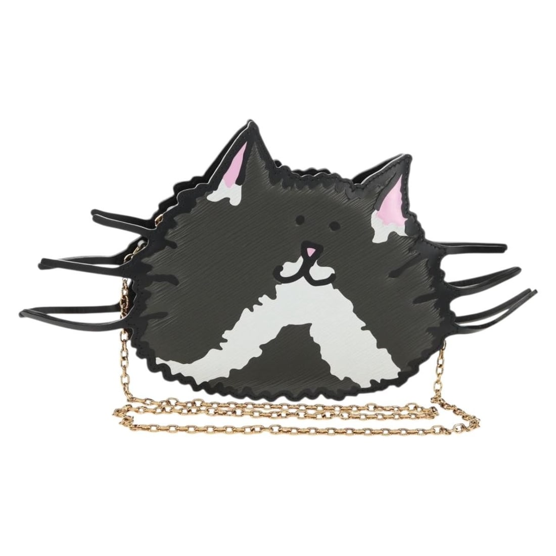 Louis Vuitton Cat Face Pochette Gray Epi Leather Shoulder Bag (1 of 18)