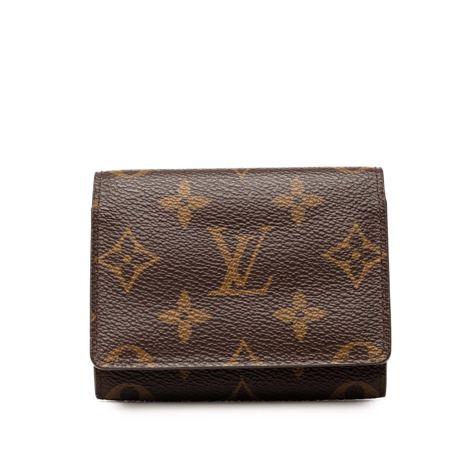 Louis Vuitton Monogram Canvas Business Card Case Envelope Style: Louis Vuitton Monogram Canvas Business Card Case Envelope Style Louis Vuitton Monogram Envelope Business Card Holder in brown monogram canvas. It features a flap with snap button closure and an interi