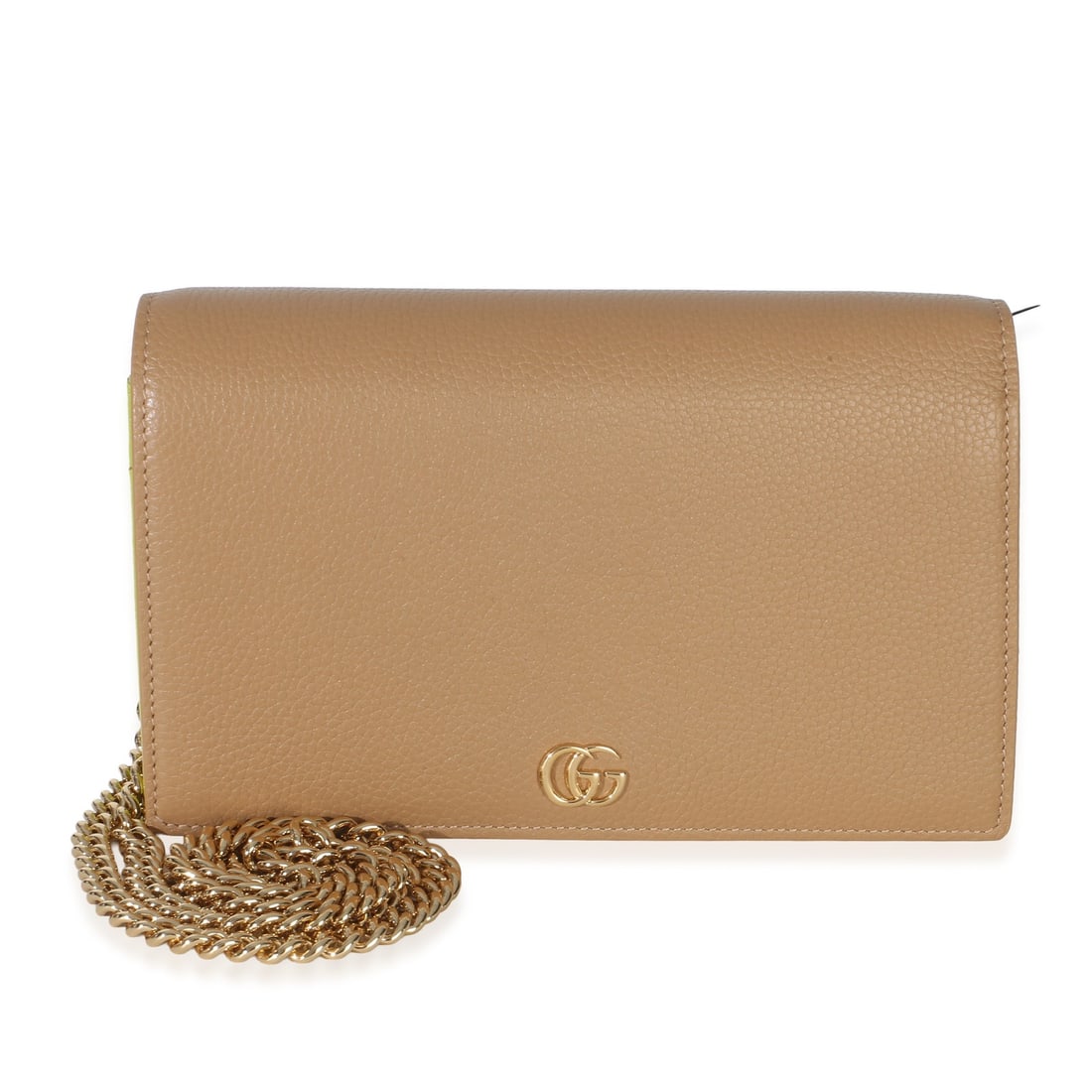Gucci GG Marmont Wallet On Chain Pink Beige Leather Shoulder Bag (1 of 9)