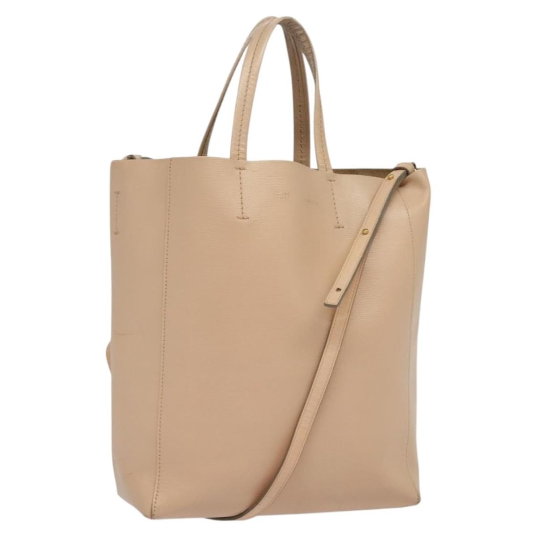 Celine Vertical Cabas Leather Tote Bag Pink Italy: Celine Vertical Cabas Leather Tote Bag Pink Italy Celine Vertical Cabas Tote in pink leather. This women's tote is made in Italy and remains in good vintage condition with honest wear. Noted wear incl