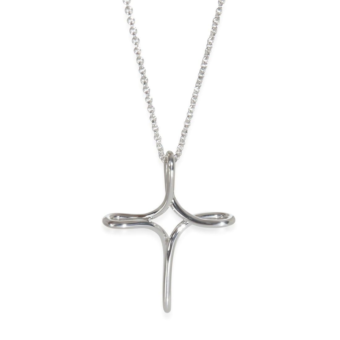 Tiffany & Co Elsa Peretti Infinity Cross Sterling Silver Pendant: Tiffany & Co Elsa Peretti Infinity Cross Sterling Silver Pendant Pre-owned Tiffany & Co. Elsa Peretti Infinity Cross pendant in sterling silver. This women's pendant from the Elsa Peretti Infinity Cro