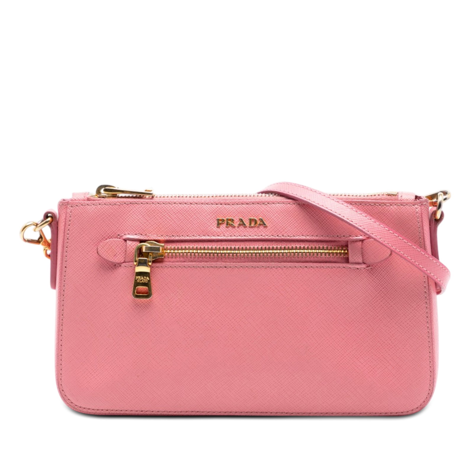 Prada Saffiano Lux leather crossbody bag with front pockets (1 of 6)