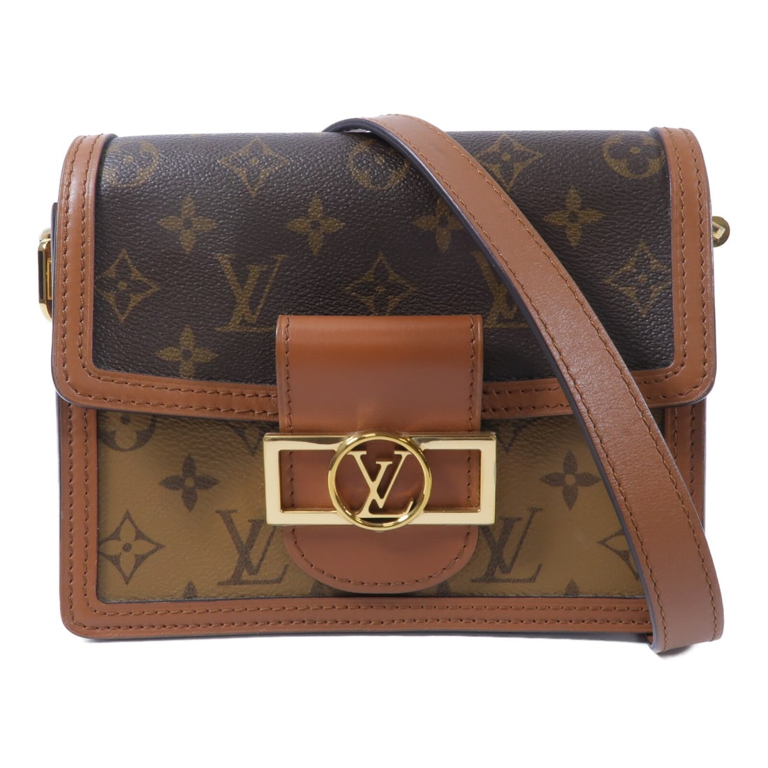 Louis Vuitton M45959 Mini Dauphine Monogram Reverse Shoulder Bag Brown (1 of 13)
