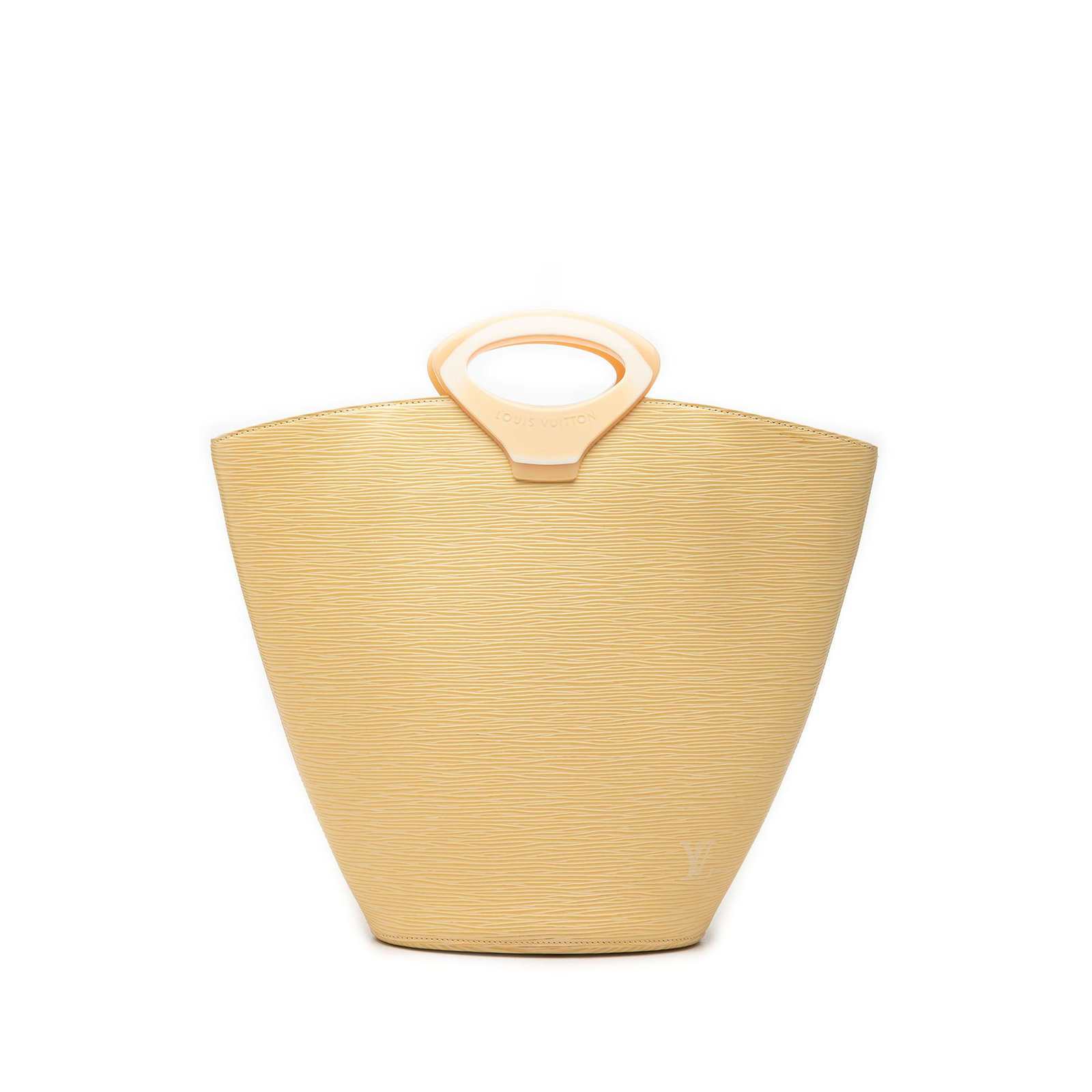 Louis Vuitton Noctambule Epi Leather Handbag Beige: Louis Vuitton Noctambule Epi Leather Handbag Beige Louis Vuitton Epi Noctambule handbag with an epi leather body, plastic handles, an open top, and an interior slip pocket. Made in France. Condition B