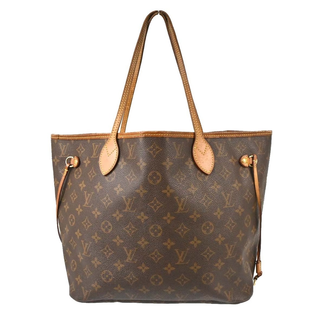 Louis Vuitton Neverfull MM Monogram Canvas Tote M40156: Louis Vuitton Neverfull MM Monogram Canvas Tote M40156 Vintage Louis Vuitton Neverfull MM shoulder tote bag in brown Monogram canvas with leather double handles and a beige canvas lining. This medium 