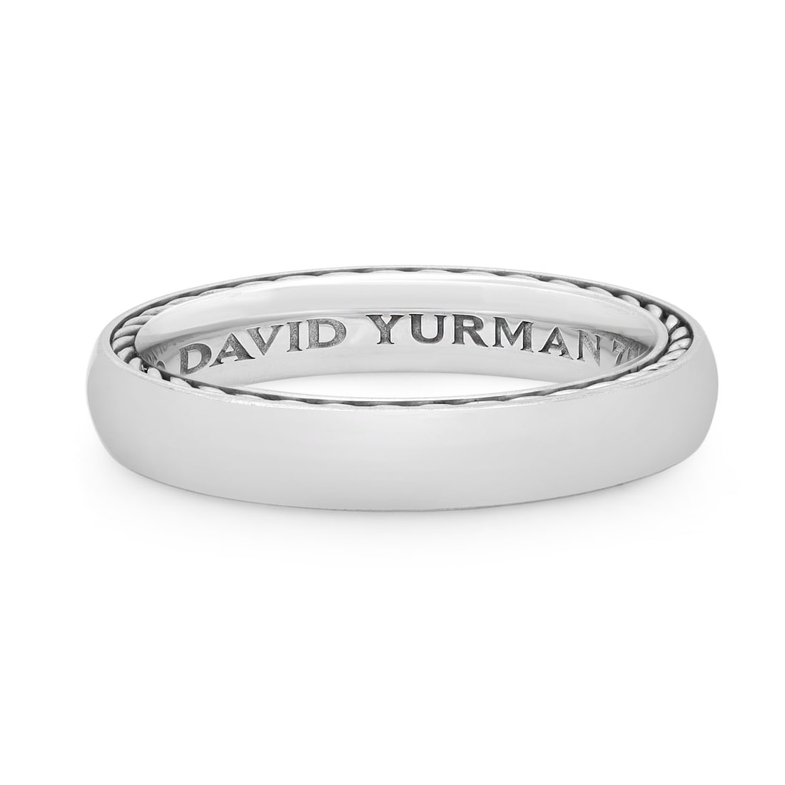 David Yurman Streamline 18K White Gold Men's Wedding Band Ring Size 7.25 (1 of 5)