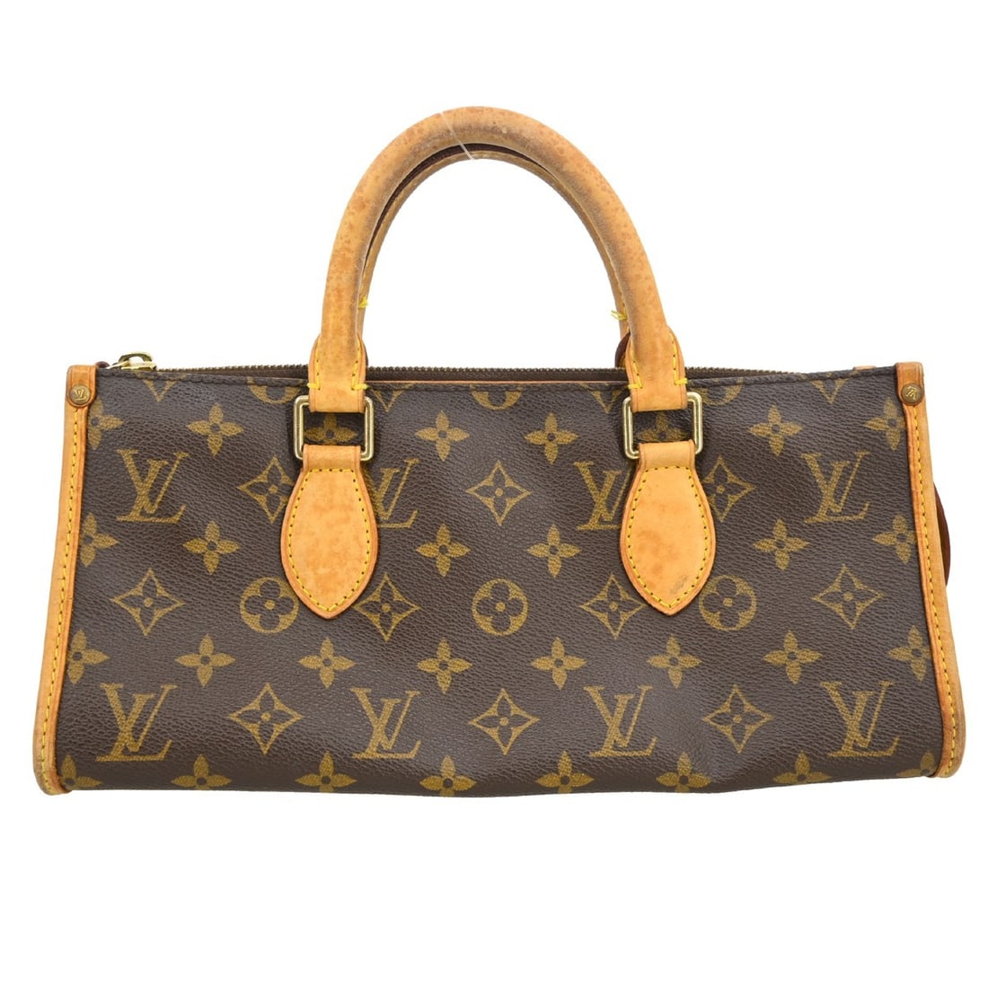 Louis Vuitton Popincourt Monogram Top Handle Bag M40009 VI1007: Louis Vuitton Popincourt Monogram Top Handle Bag M40009 VI1007 Vintage Louis Vuitton Popincourt handbag in brown Monogram canvas with leather trim and double handles. This medium top handle bag featur