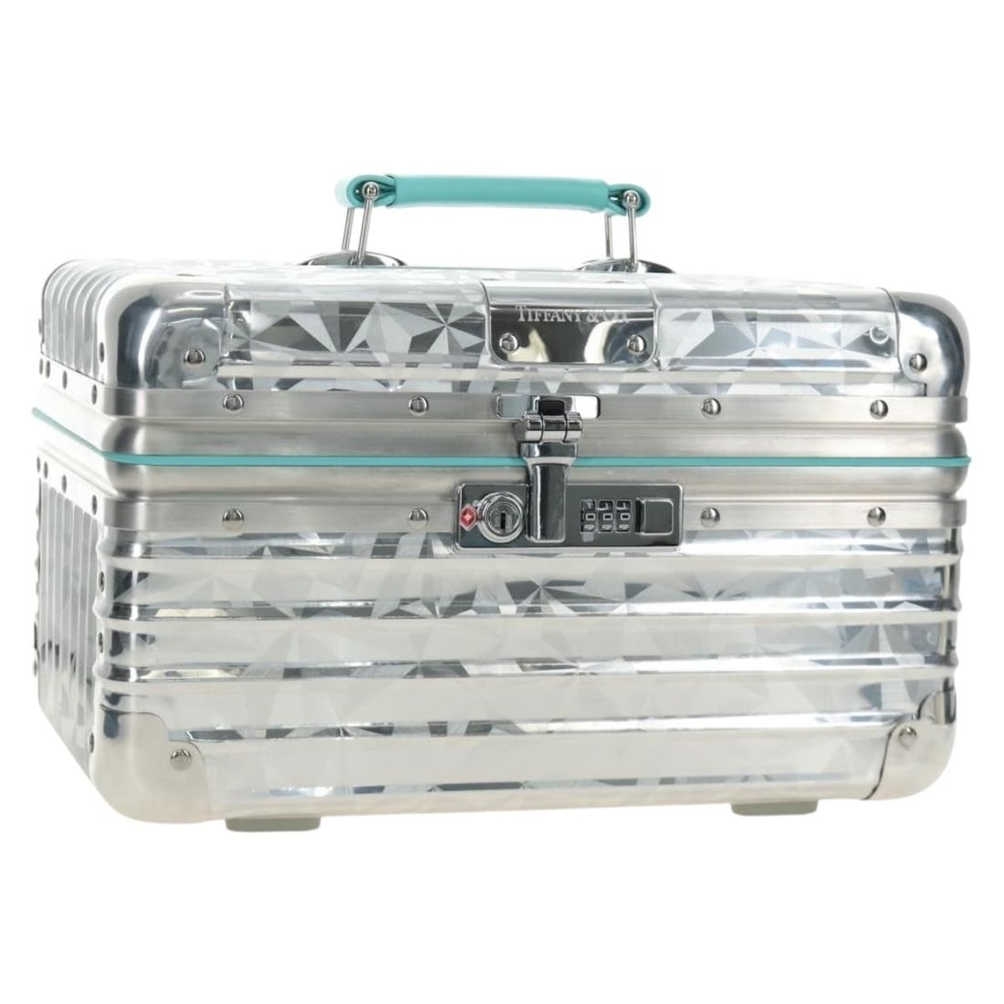 Tiffany Co Rimowa metal jewelry box silver tone with dust bag: Tiffany Co Rimowa metal jewelry box silver tone with dust bag TIFFANY&Co. Rimowa collaboration jewelry box in silver tone metal, made in Germany. It comes with a dust bag and is described as an excell
