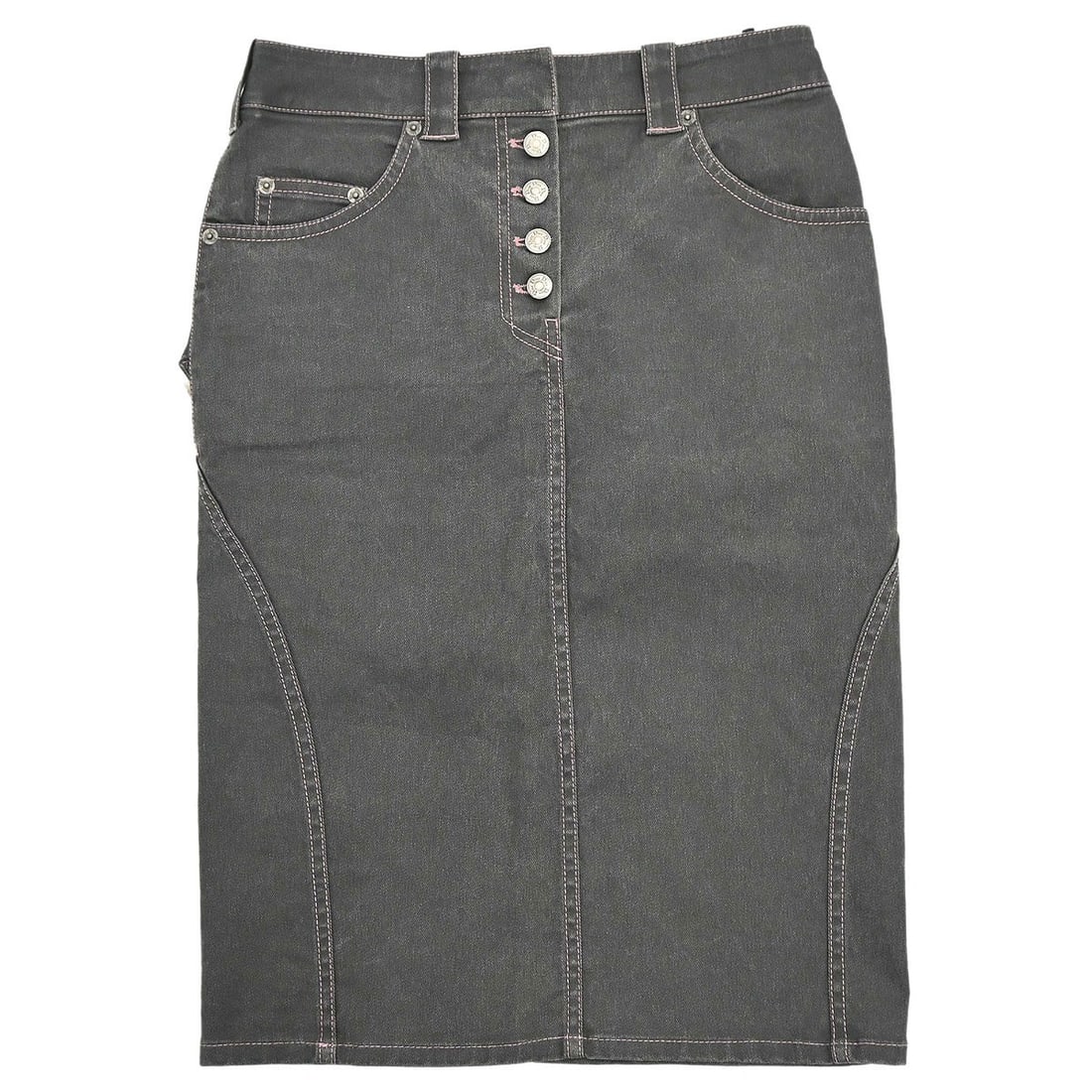 Christian Dior knee length denim skirt black FR 36 (1 of 15)