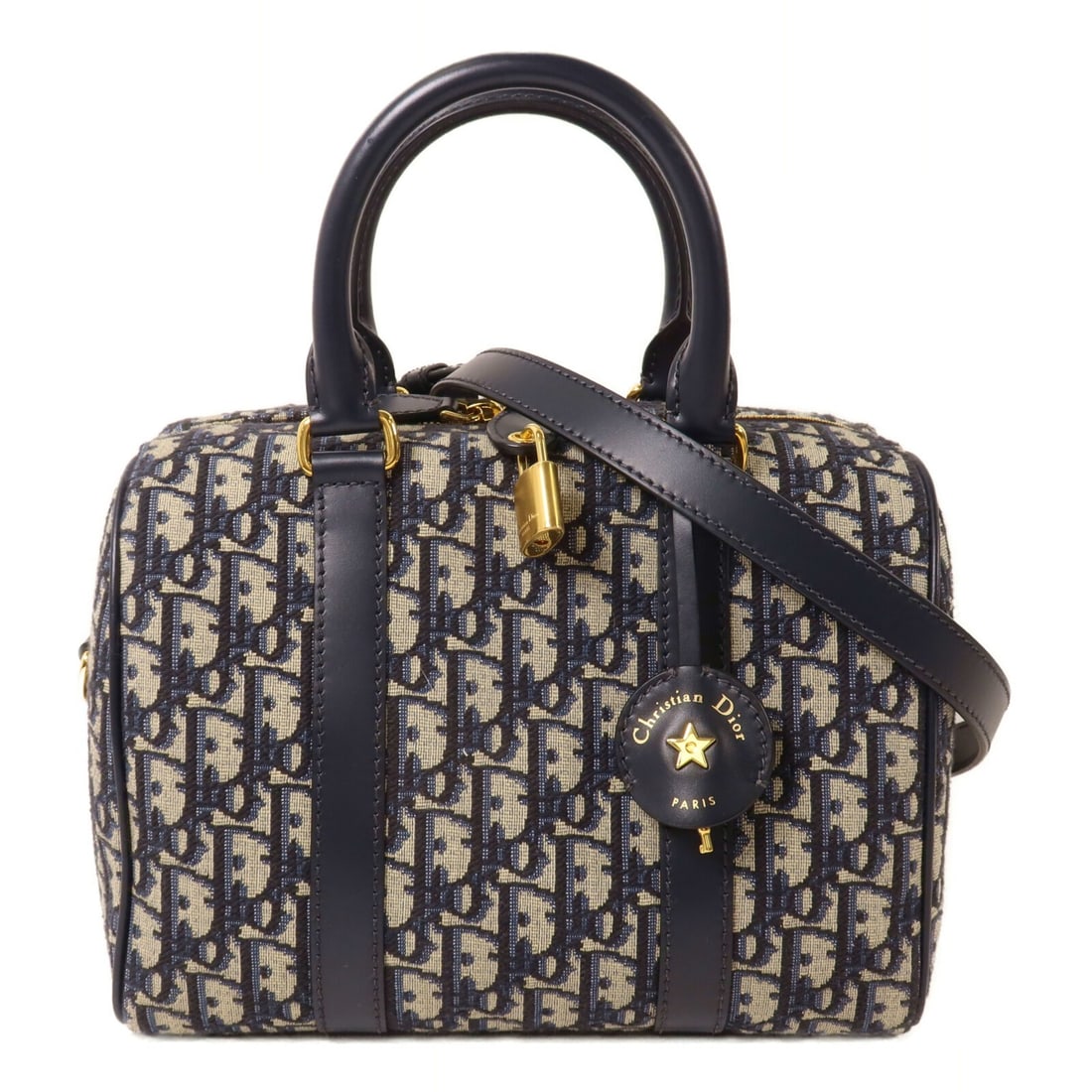 Dior Groove 25 2 Way Shoulder Bag Navy Canvas M1365UTZQ (1 of 15)