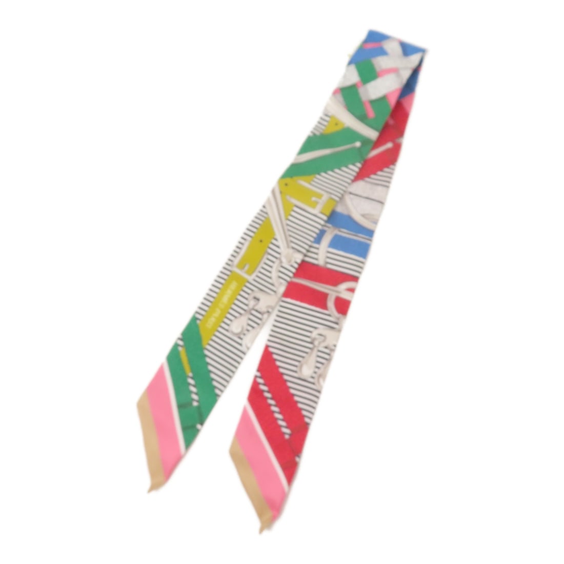 Hermes Twilly Silk Scarf Multicolor France with Box: Hermes Twilly Silk Scarf Multicolor France with Box Hermes Twilly scarf in multicolor silk, designed for women in a regular size. Made in France, this item includes a storage box and is described as b
