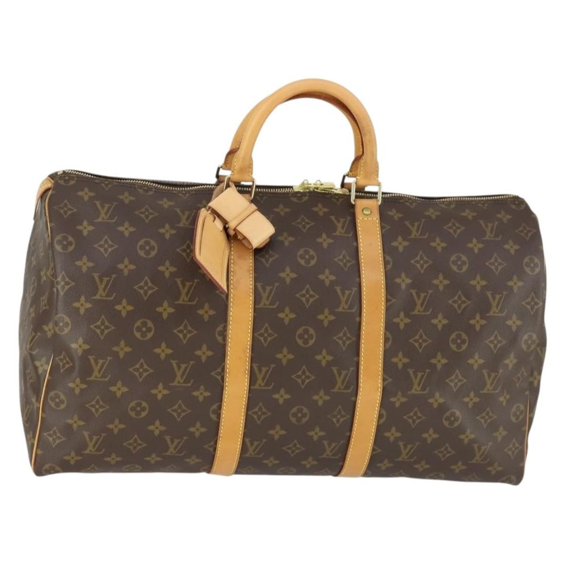 Louis Vuitton M41426 Keepall 50 Monogram Canvas Boston Bag: Louis Vuitton M41426 Keepall 50 Monogram Canvas Boston Bag Louis Vuitton Keepall 50 Boston bag in Monogram canvas, model M41426. Made in France, this women's travel bag includes a name tag and Powanie