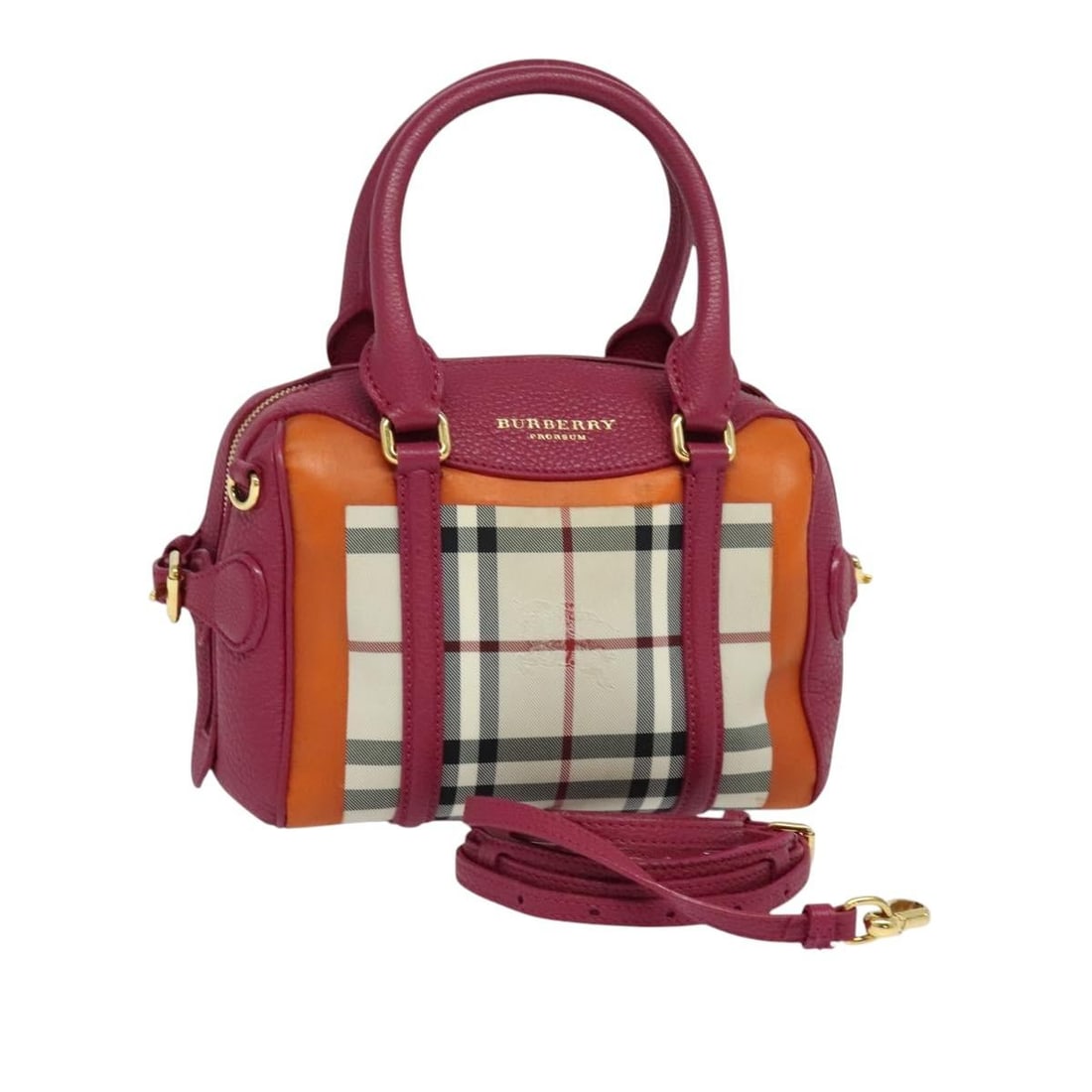 BURBERRY Nova Check 2way Canvas Handbag Beige Gold with Shoulder Strap: BURBERRY Nova Check 2way Canvas Handbag Beige Gold with Shoulder Strap Burberry Nova Check hand bag in beige and gold canvas, made in Italy. This 2way bag includes a shoulder strap and features a comp
