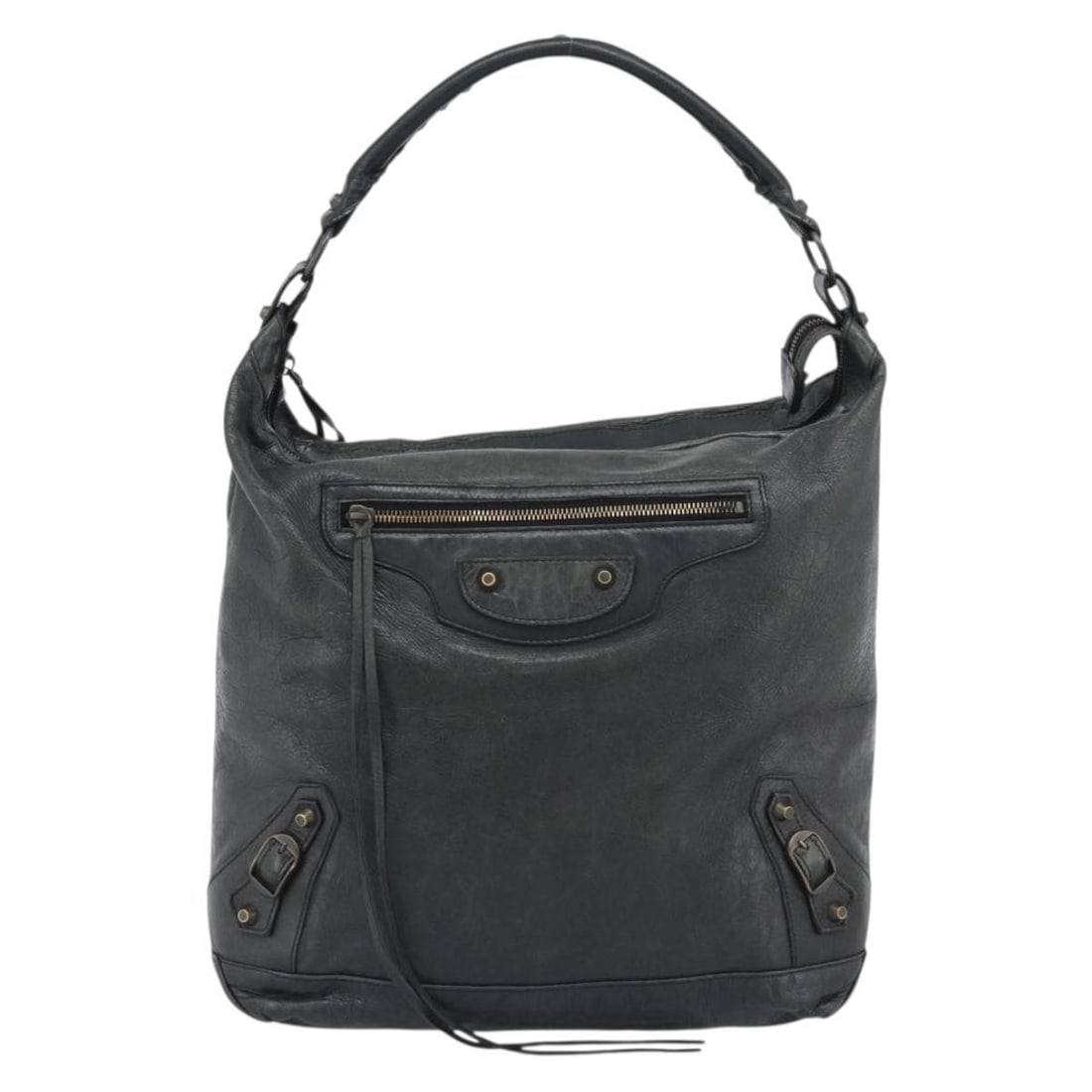 Balenciaga Giant Studs Day Hobo Green Leather Shoulder Bag (1 of 18)