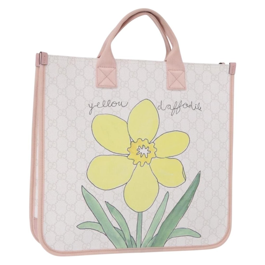 Gucci 605831 GG Supreme PVC Leather Kids Tote White: Gucci 605831 GG Supreme PVC Leather Kids Tote White Gucci GG Supreme children's tote bag in white PVC leather and GG canvas. This tote is made in Italy and includes a dust bag. It is listed in pristin