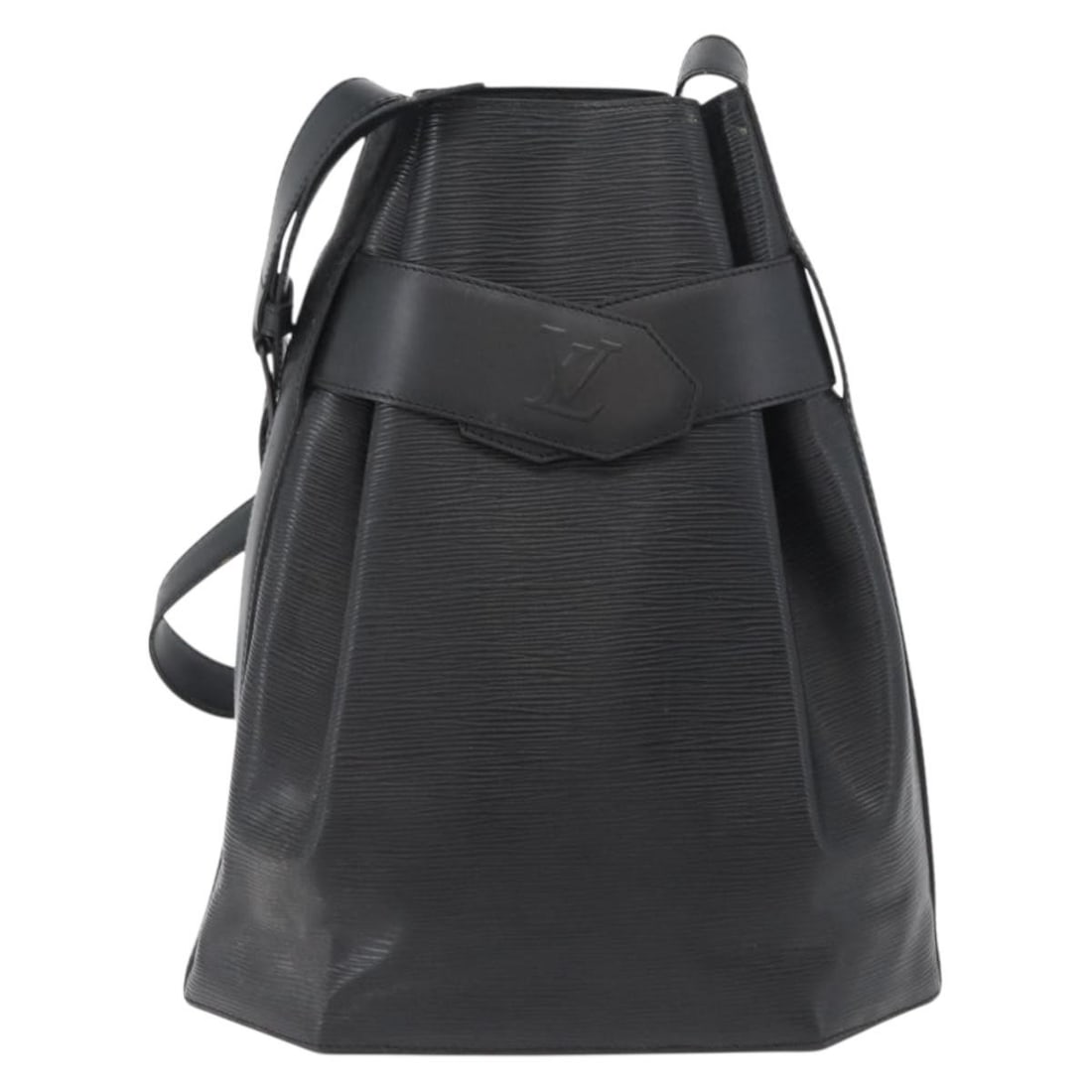 Black Epi Leather Sac d'Epaule Shoulder Bag by Louis Vuitton: Black Epi Leather Sac d'Epaule Shoulder Bag by Louis Vuitton This Louis Vuitton Vintage Sac d'Epaule handbag is crafted from black Epi leather and designed for unisex use. The bag shows signs of regul