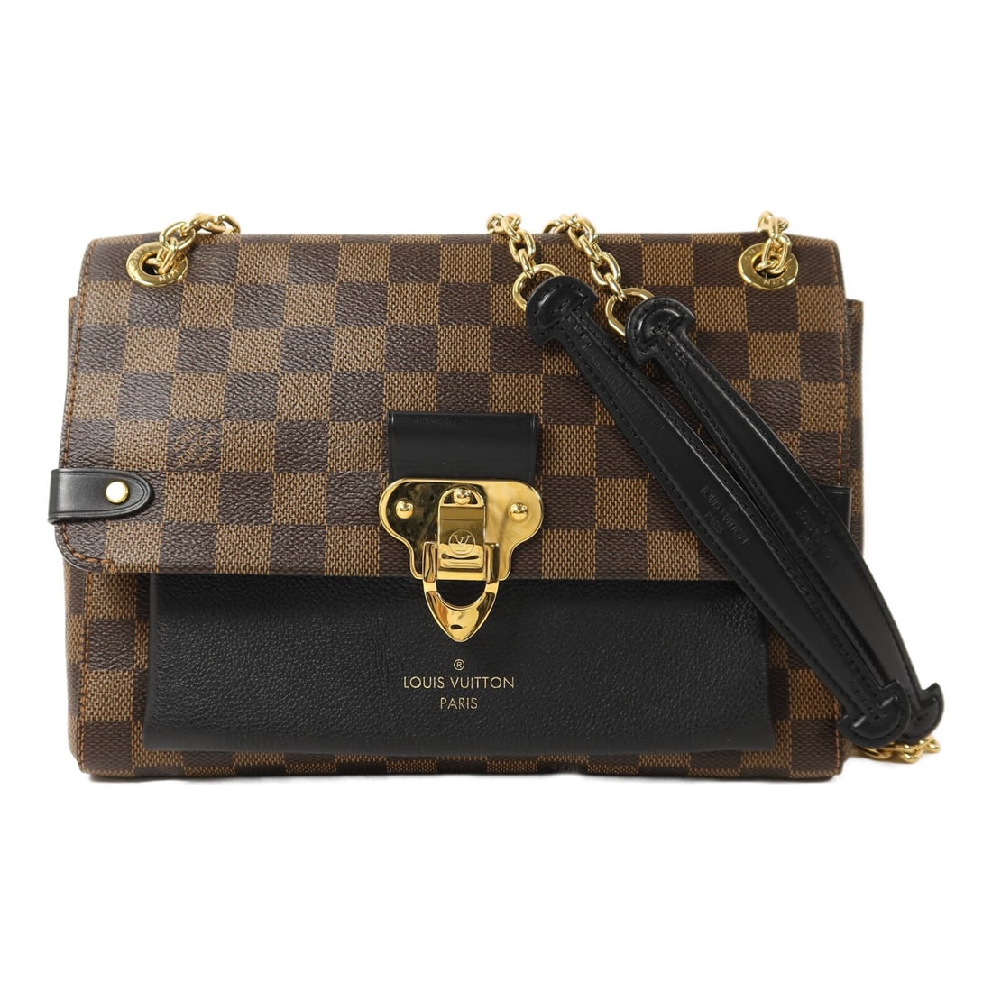 Louis Vuitton Vavin PM N40108 Chain Shoulder Bag Damier Brown: Louis Vuitton Vavin PM N40108 Chain Shoulder Bag Damier Brown Louis Vuitton Vavin PM Chain Shoulder Bag in brown Damier and PVC coated canvas. This women's shoulder bag features a chain shoulder strap