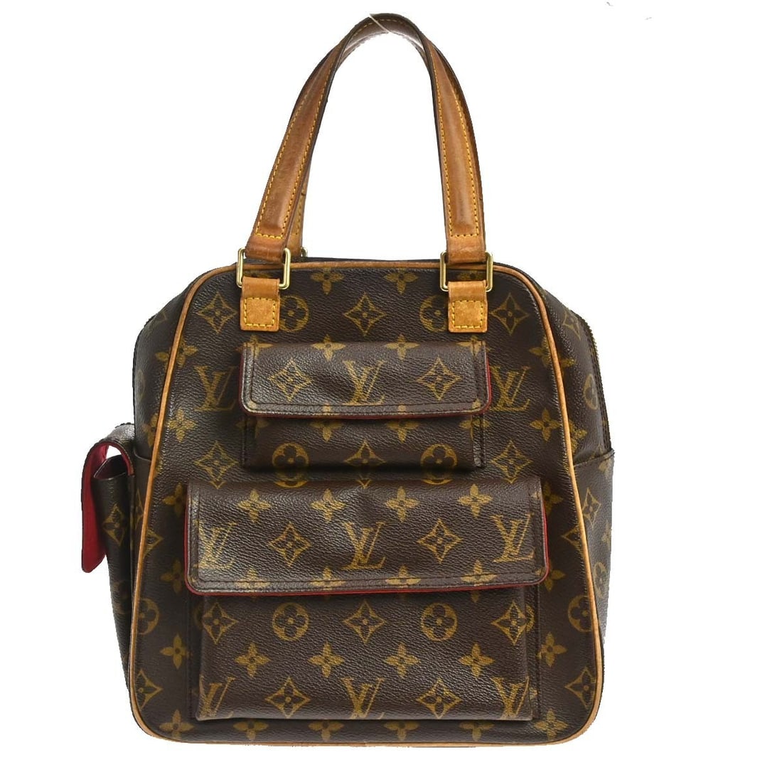 Louis Vuitton Excentricite Monogram Canvas Handbag M51161: Louis Vuitton Excentricite Monogram Canvas Handbag M51161 Vintage Louis Vuitton Monogram Excentricite handbag in brown monogram canvas with leather trim and a coated finish. This women's handbag featu
