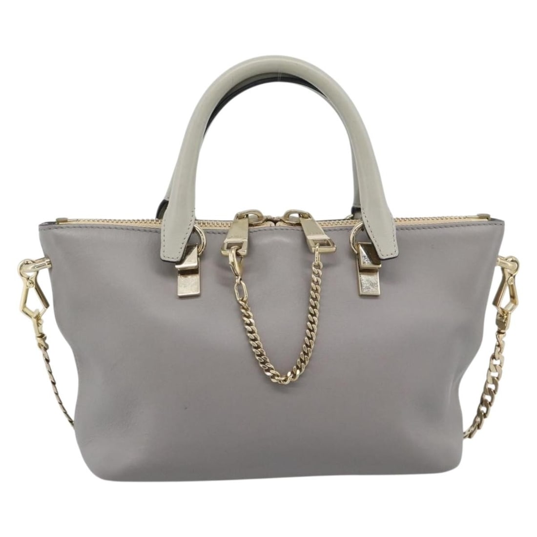 Chloe Baylee Satchel in Gray Leather