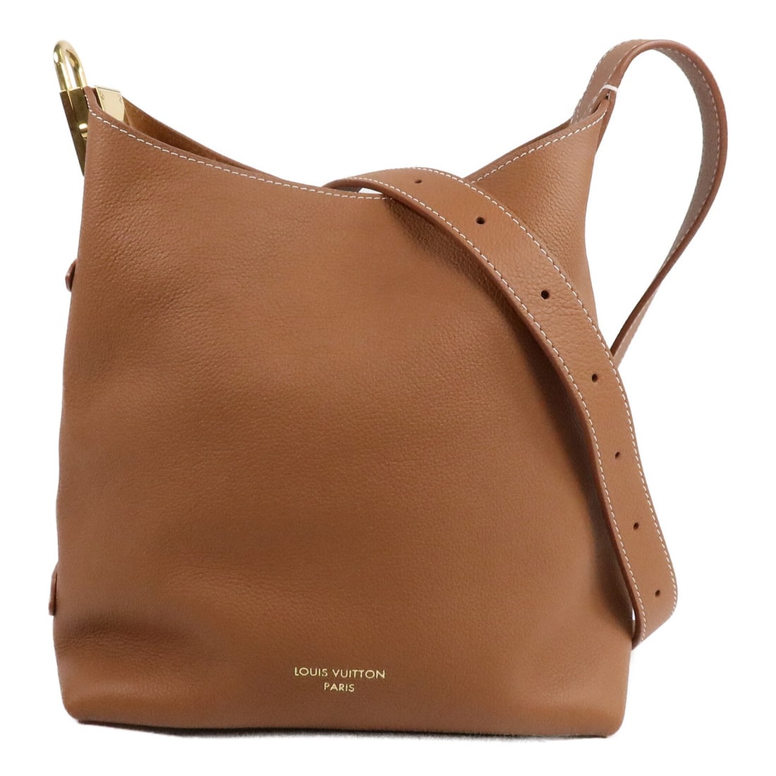 Louis Vuitton Low Key Hobo PM Shoulder Bag M25354 Brown Calfskin: Louis Vuitton Low Key Hobo PM Shoulder Bag M25354 Brown Calfskin Louis Vuitton Low Key Hobo PM shoulder bag in brown calfskin leather. This women's shoulder bag features the LV GHW design and comes wi