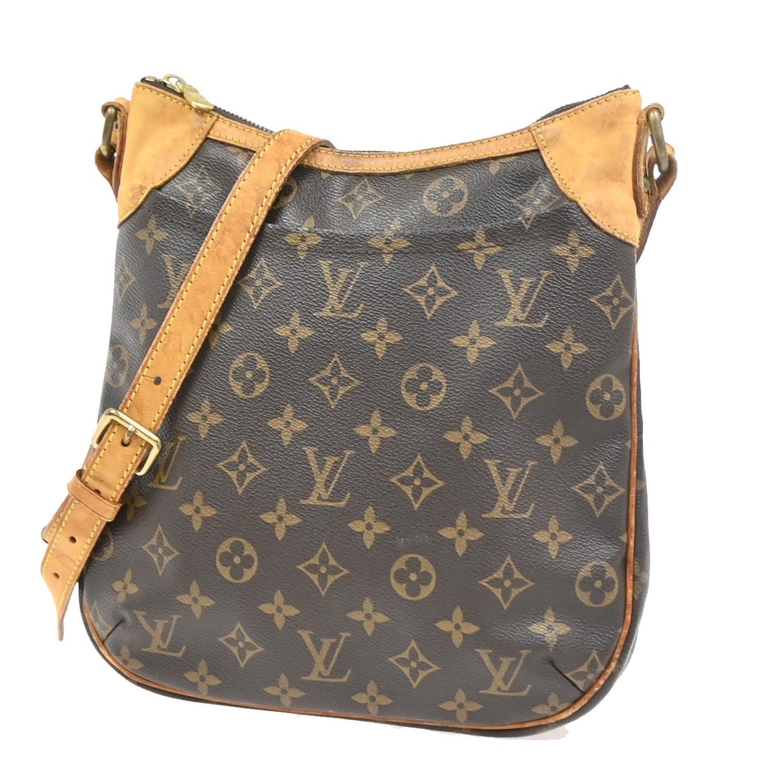 Louis Vuitton Odeon Shoulder Bag in Brown Monogram Canvas: Louis Vuitton Odeon Shoulder Bag in Brown Monogram Canvas Louis Vuitton Odeon in brown canvas. This women's bag is made in Spain and is in fair condition, showing visible wear to the exterior includin