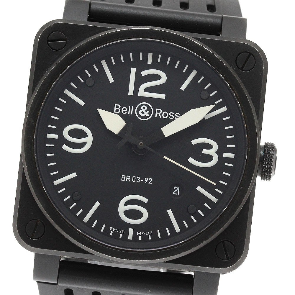Bell and Ross BR03-92-S mens automatic date watch black dial (1 of 7)