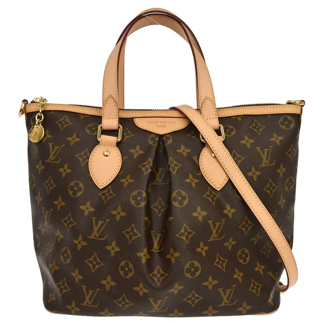 Louis Vuitton Palermo PM Monogram Canvas 2way Tote M40145: Louis Vuitton Palermo PM Monogram Canvas 2way Tote M40145 Vintage Louis Vuitton Palermo PM 2-way tote bag in brown Monogram canvas and leather. This medium tote features a zip closure, dual handles, a