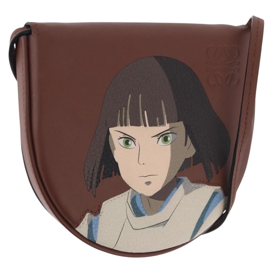 LOEWE Studio Ghibli Haku Heel Pouch Shoulder Bag Brown Leather (1 of 18)