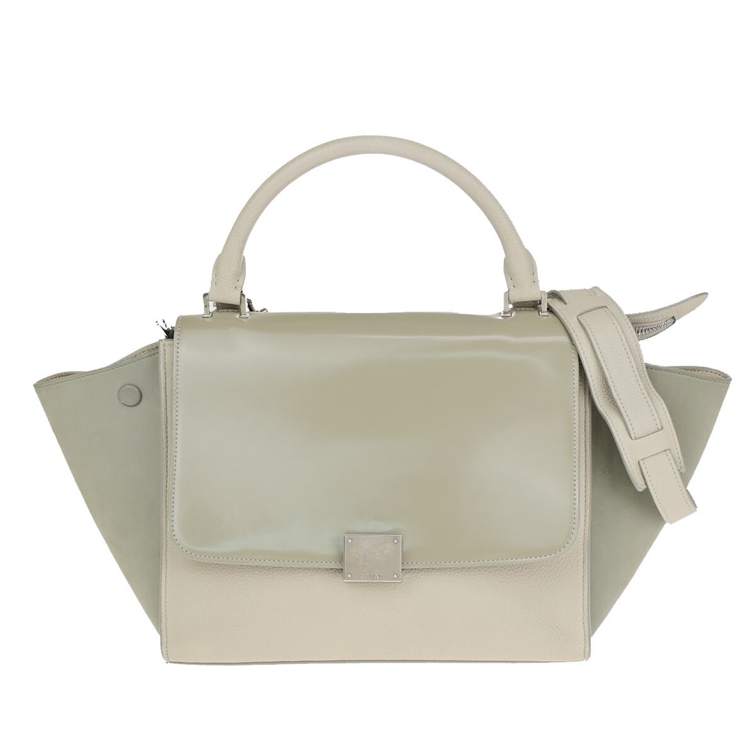 Celine Trapeze Beige Leather Handbag 27cm Italy: Celine Trapeze Beige Leather Handbag 27cm Italy This Celine Trapeze Bag is crafted from beige leather and designed for women. Made in Italy, it features a structured silhouette and a spacious interior